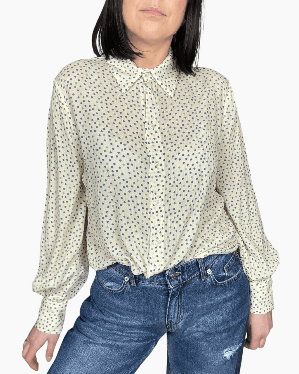CAMICIA A POIS MULTICOLOR DIXIE - XE BLU ABBIGLIAMENTO