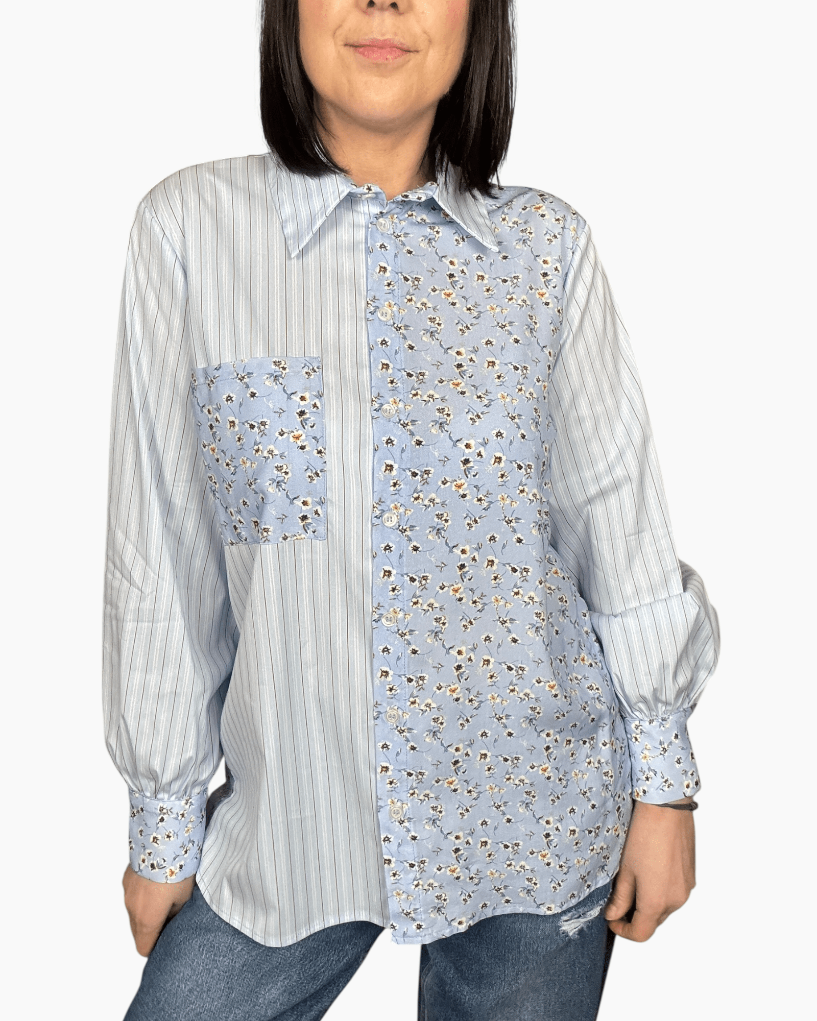 CAMICIA A FIORI DIXIE - XE BLU ABBIGLIAMENTO