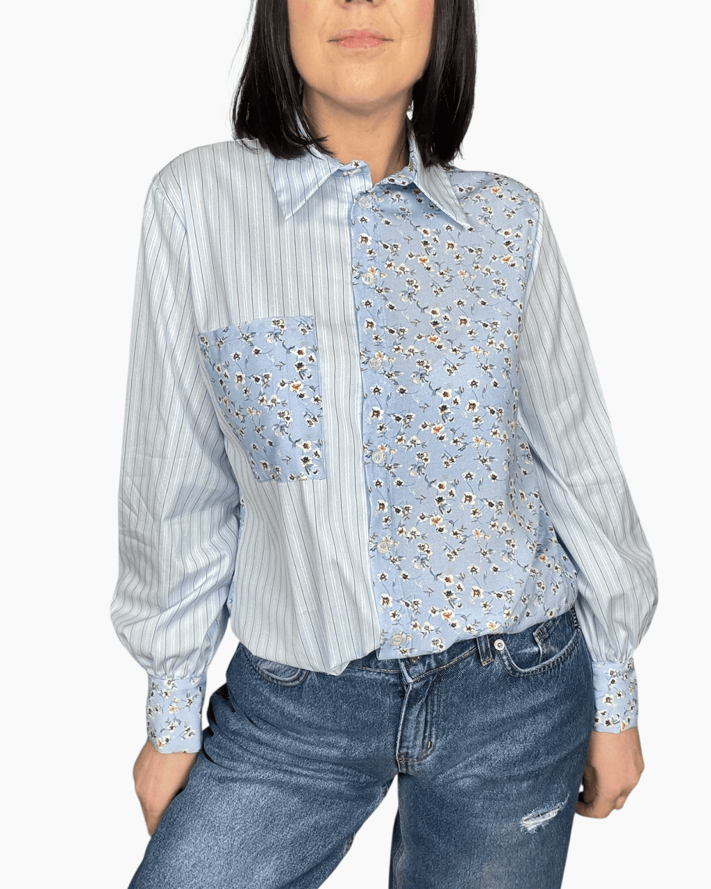 CAMICIA A FIORI DIXIE - XE BLU ABBIGLIAMENTO