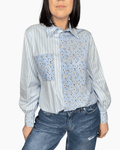 CAMICIA A FIORI DIXIE - XE BLU ABBIGLIAMENTO