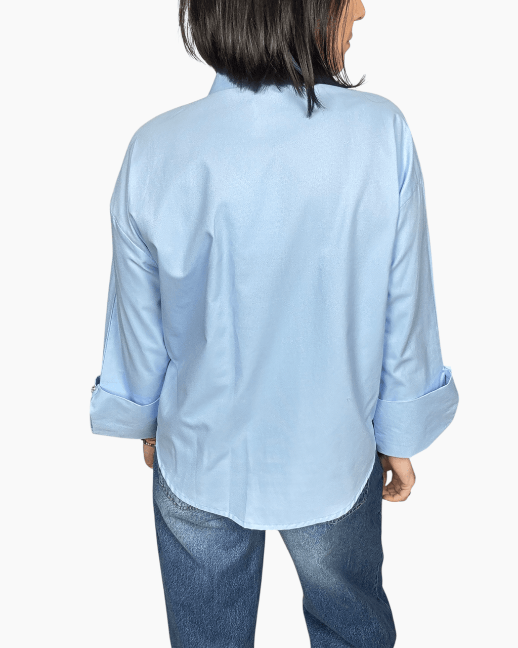 CAMICIA POLSO CON STRASS SUSY MIX - XE BLU ABBIGLIAMENTO