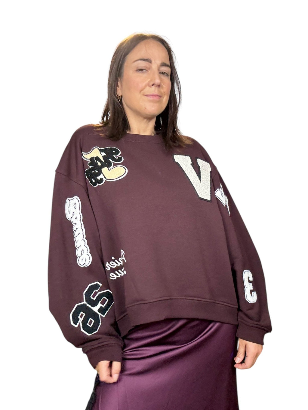 FELPA PATCH VICOLO - XE BLU ABBIGLIAMENTO