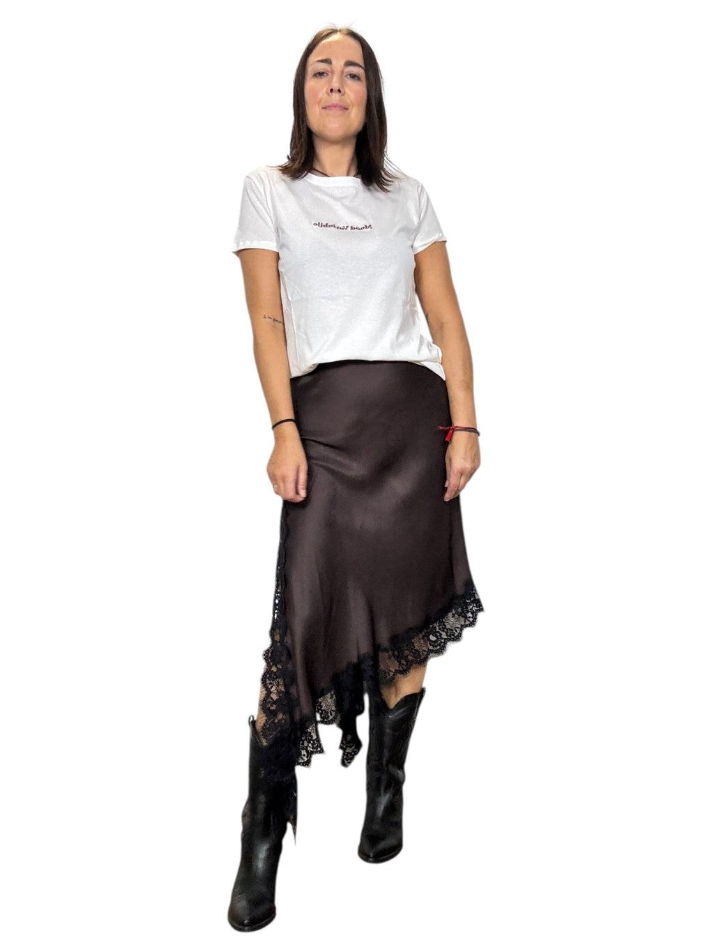 GONNA SBIEGA TINTA UNITA VICOLO - XE BLU ABBIGLIAMENTO