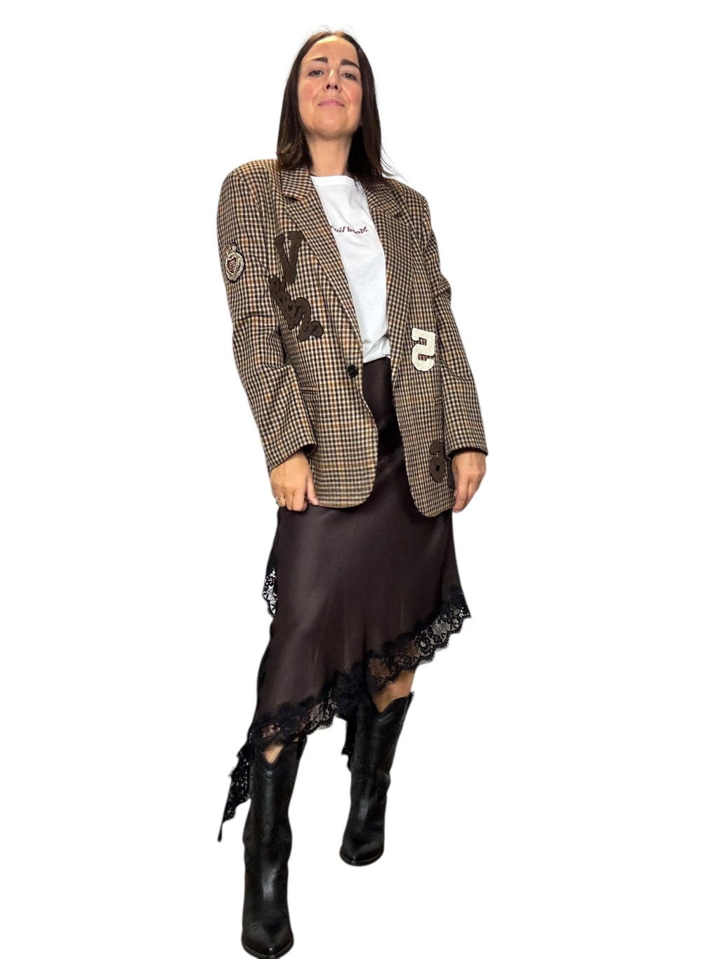 GONNA SBIEGA TINTA UNITA VICOLO - XE BLU ABBIGLIAMENTO