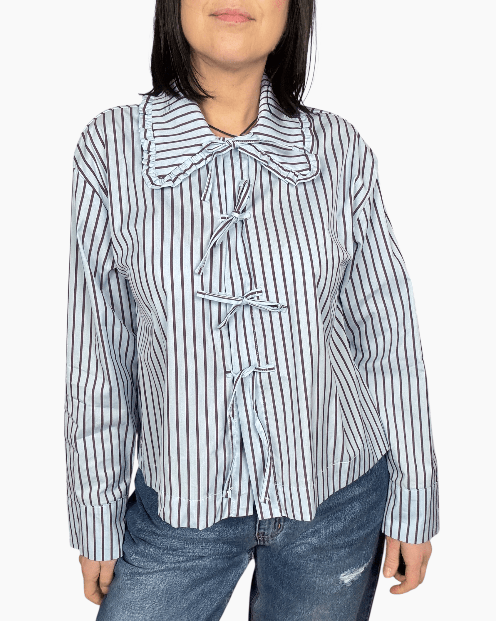 CAMICIA CON FIOCCHETTI DIXIE - XE BLU ABBIGLIAMENTO
