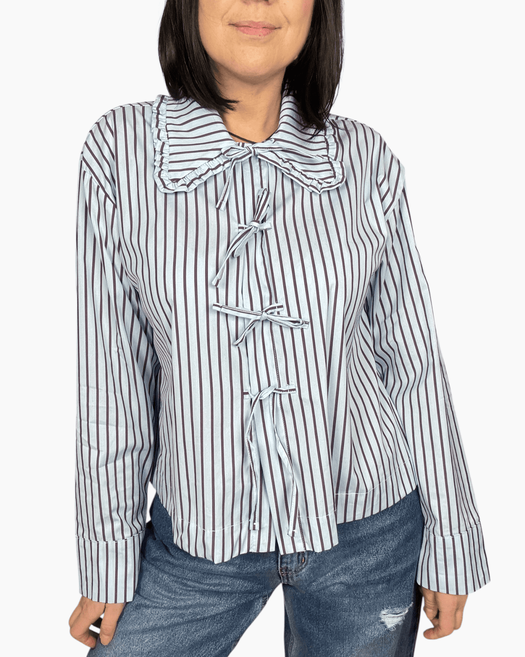 CAMICIA CON FIOCCHETTI DIXIE - XE BLU ABBIGLIAMENTO
