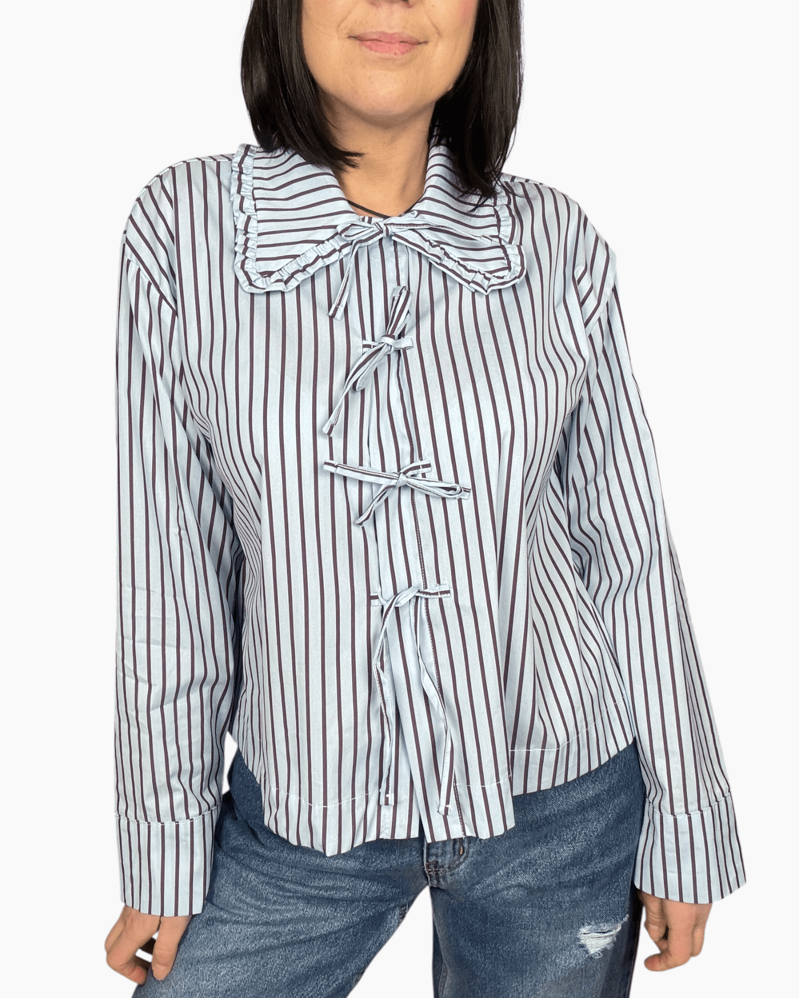 CAMICIA CON FIOCCHETTI DIXIE - XE BLU ABBIGLIAMENTO