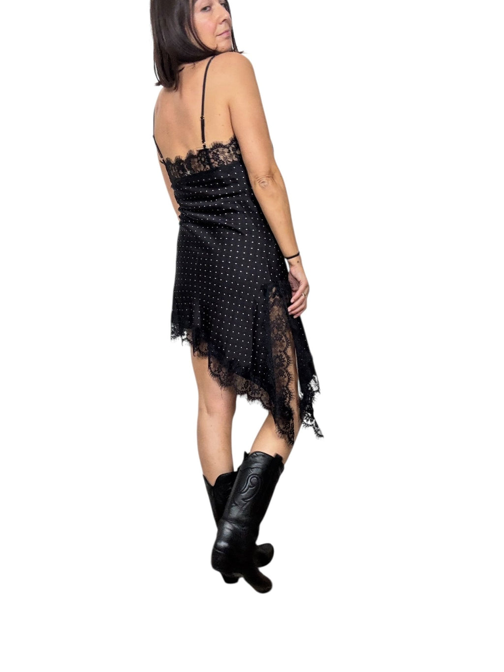 ABITO SBIEGO A POIS VICOLO - XE BLU ABBIGLIAMENTO