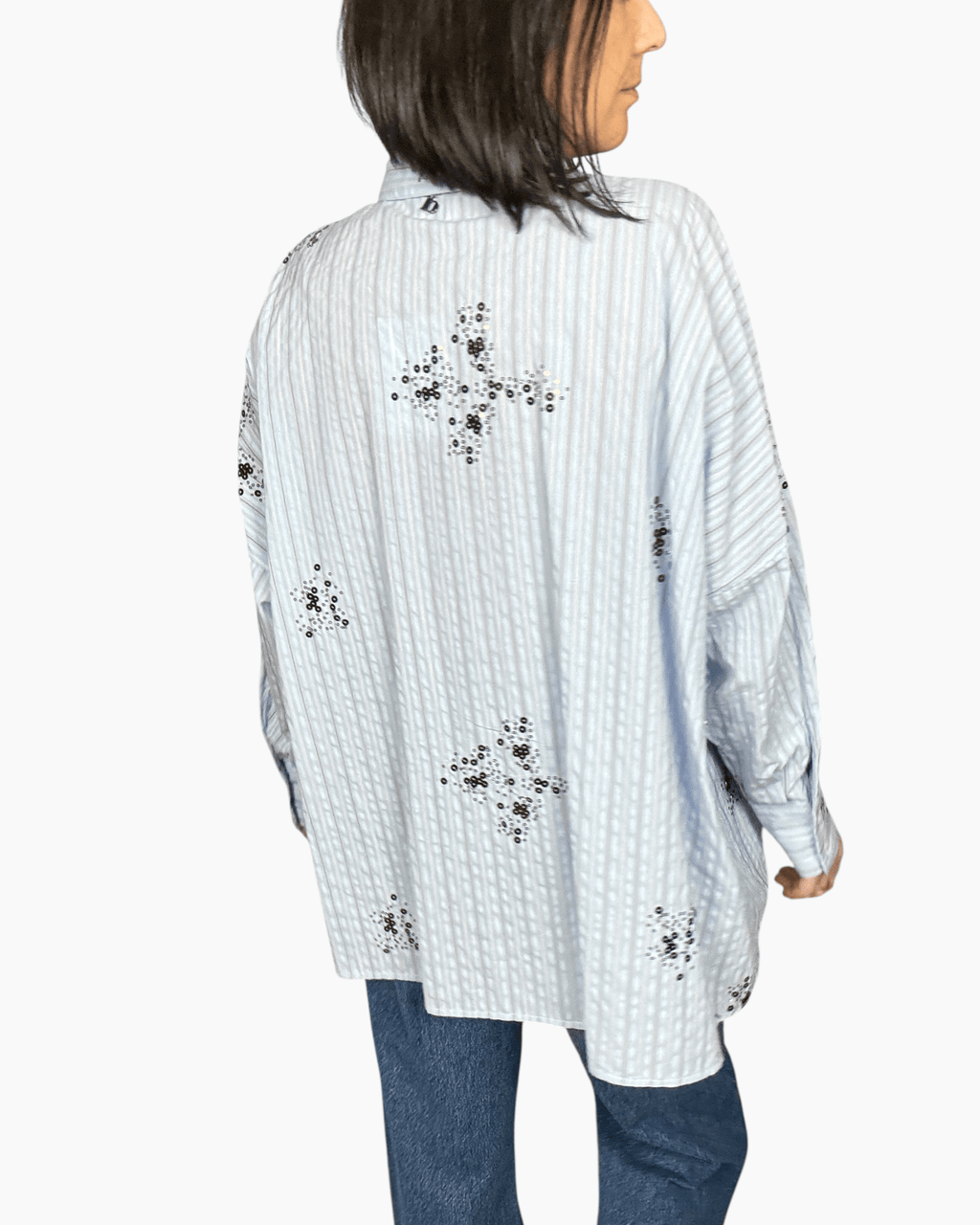 CAMICIA CON APPLICAZIONI DIXIE - XE BLU ABBIGLIAMENTO