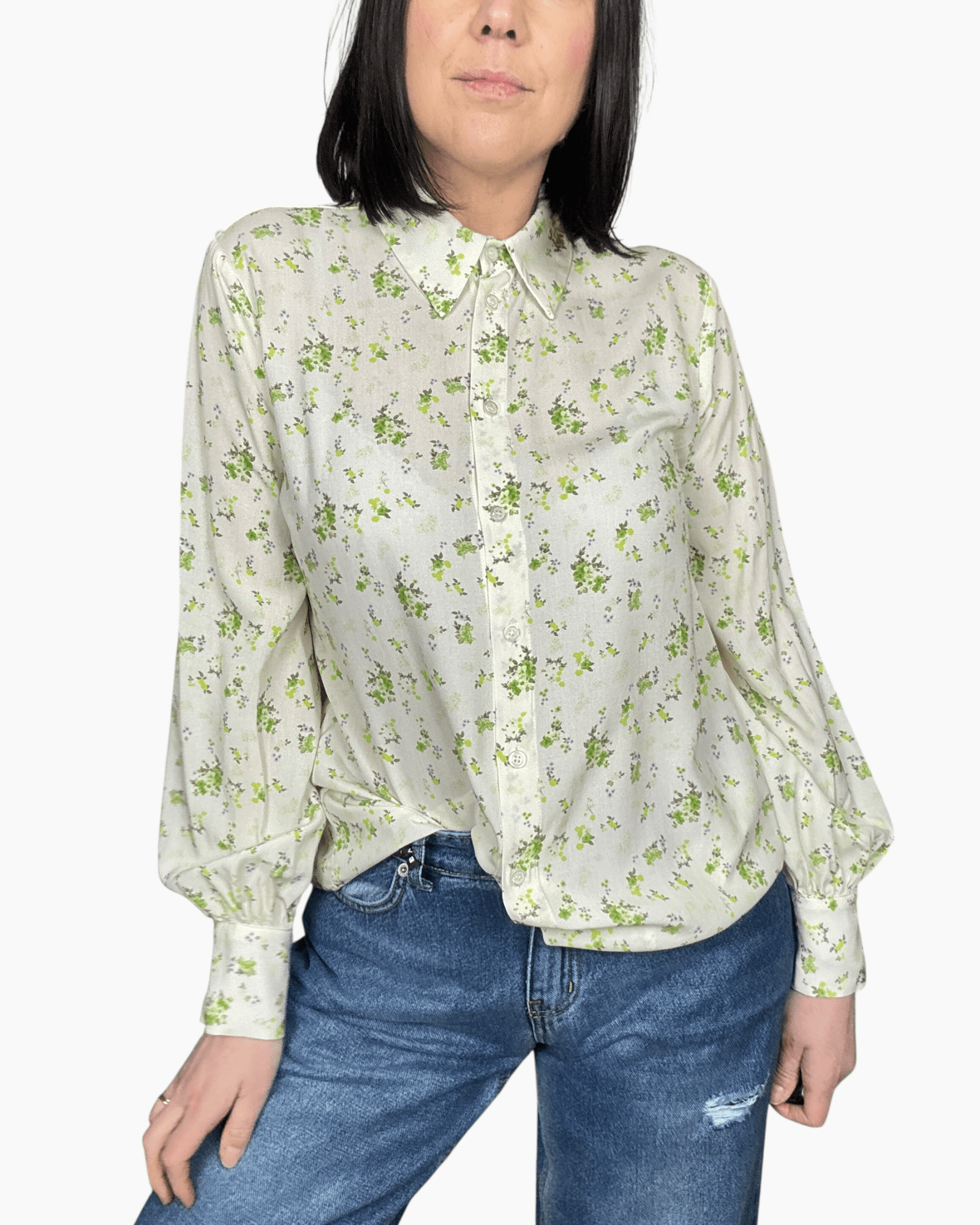 CAMICIA A FIORELLINI DIXIE - XE BLU ABBIGLIAMENTO