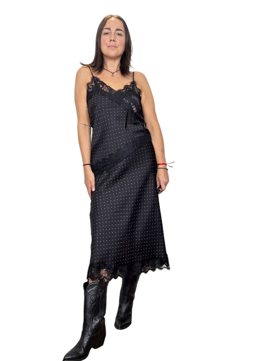 TOP A POIS SBIEGO VICOLO - XE BLU ABBIGLIAMENTO