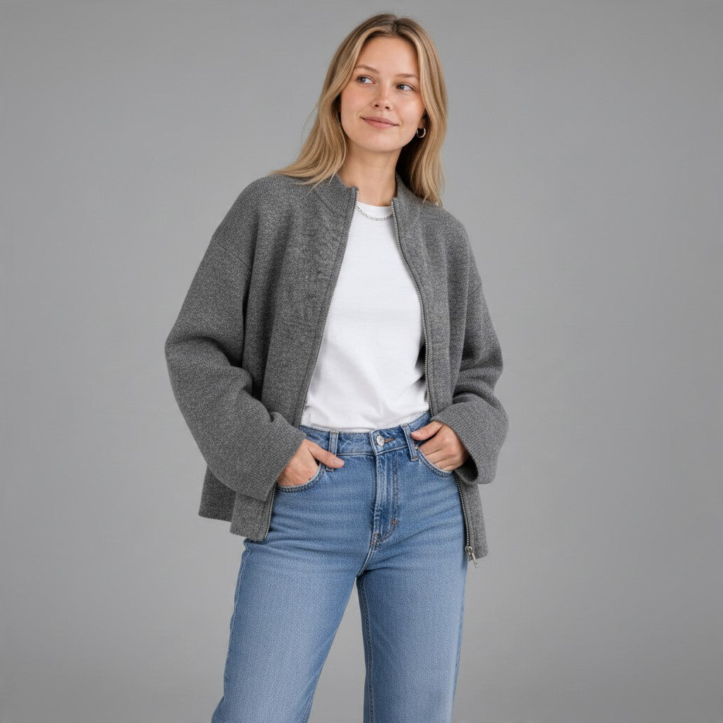 MAGLIA CON ZIP VICOLO