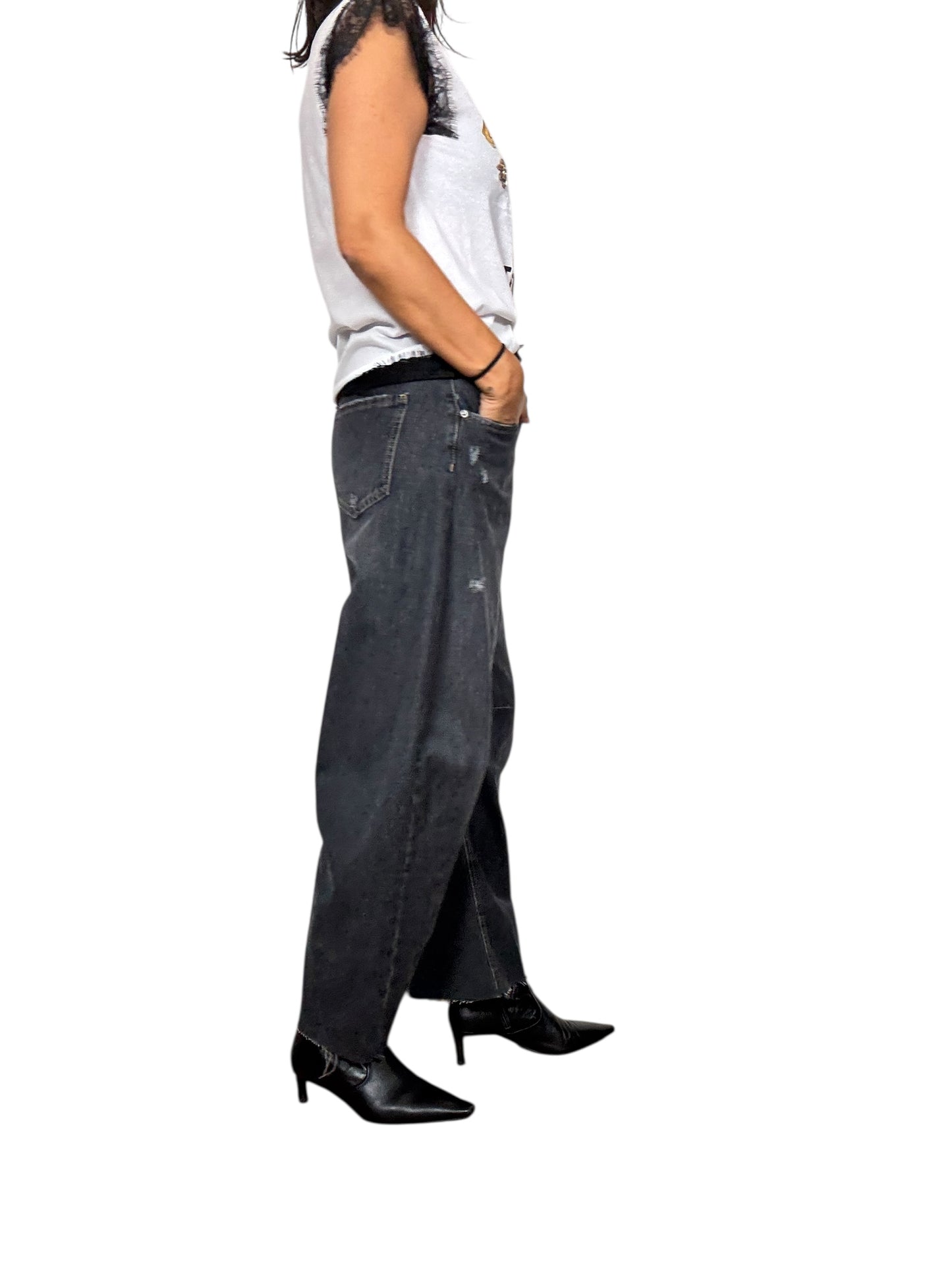 JEANS BARBARA NERO + ROTTURE HAVEONE