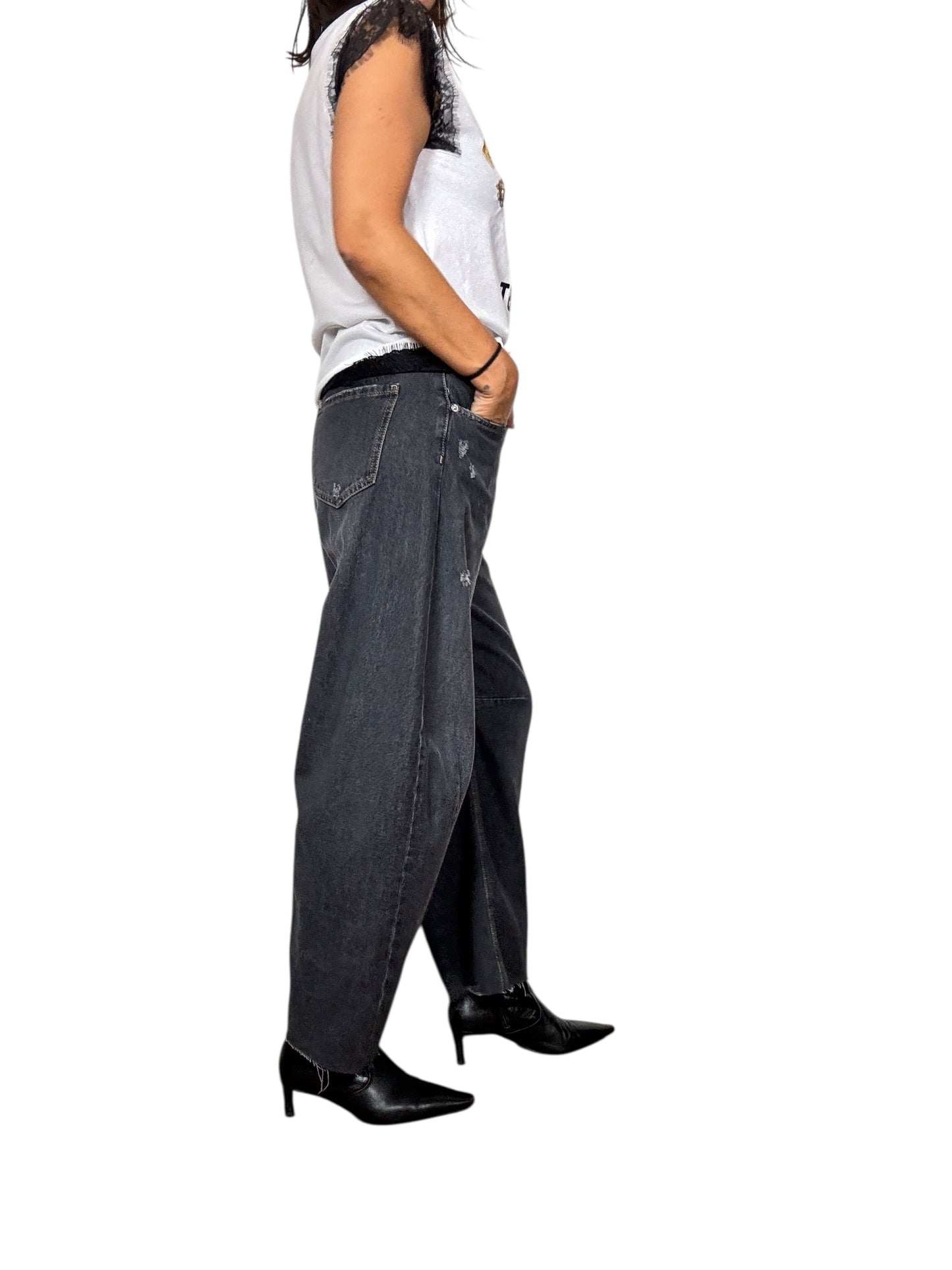 JEANS BARBARA NERO + ROTTURE HAVEONE