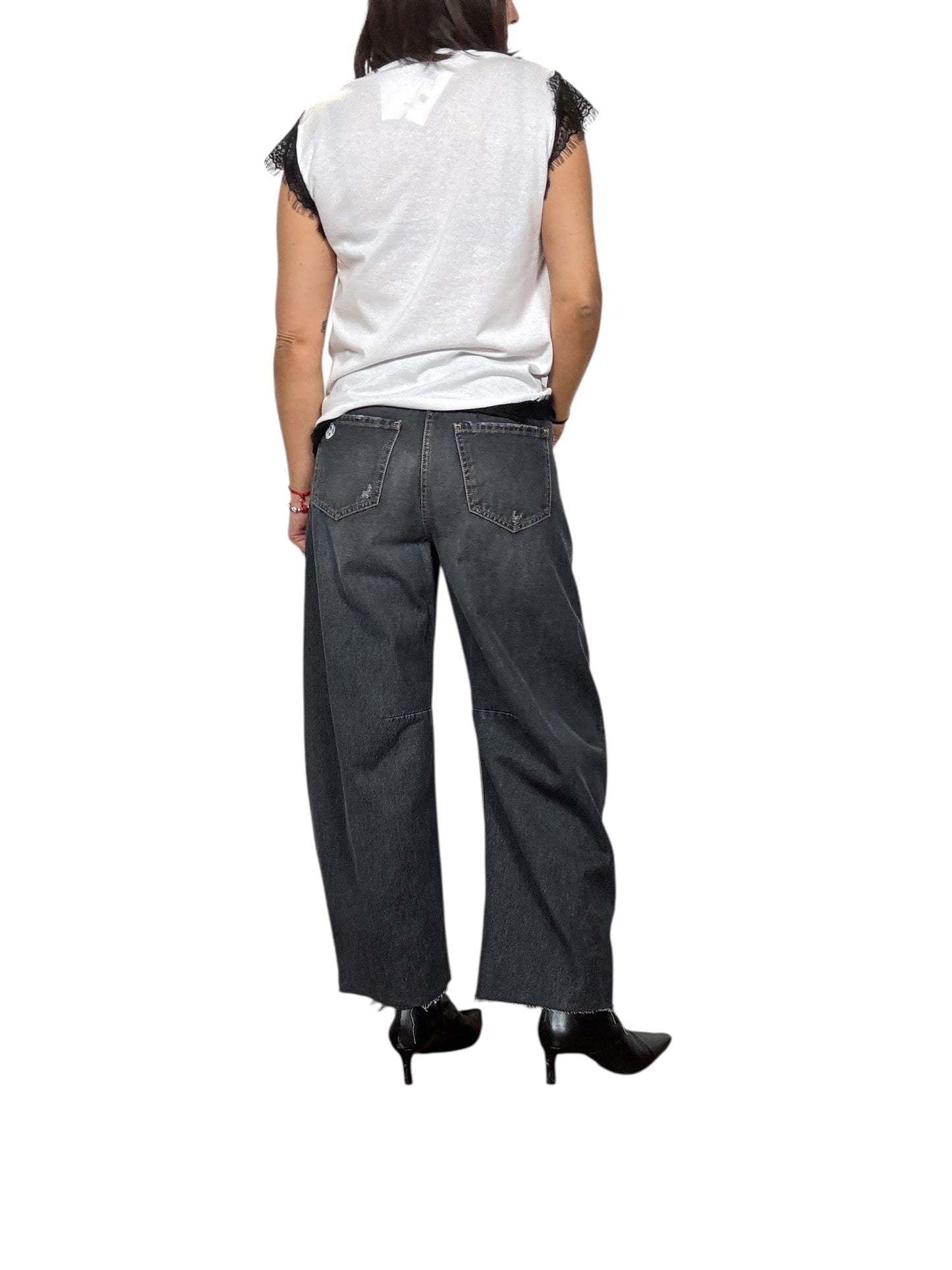 JEANS BARBARA NERO + ROTTURE HAVEONE