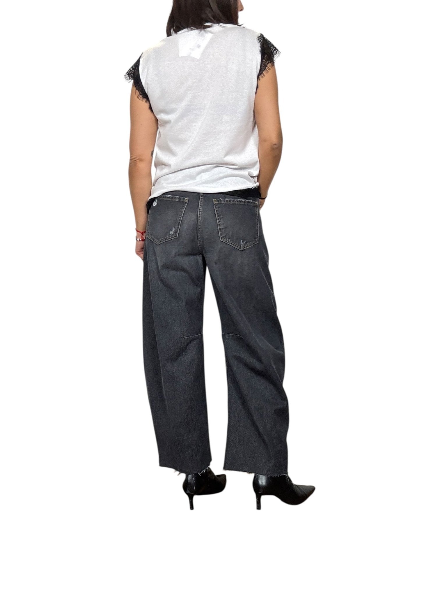 JEANS BARBARA NERO + ROTTURE HAVEONE - XE BLU ABBIGLIAMENTO