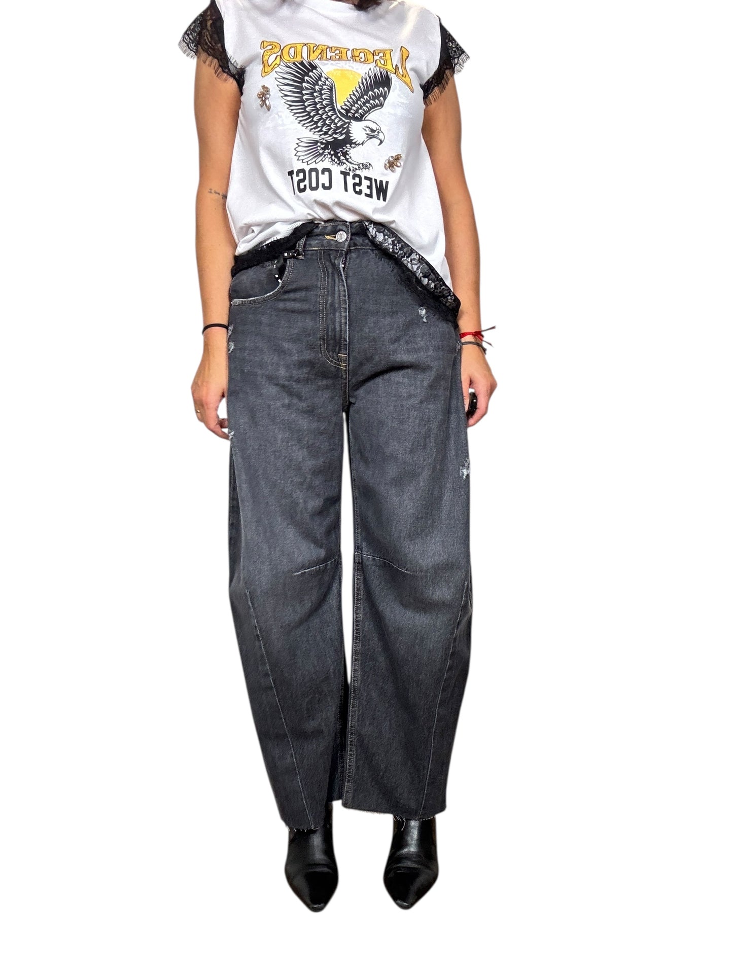 JEANS BARBARA NERO + ROTTURE HAVEONE