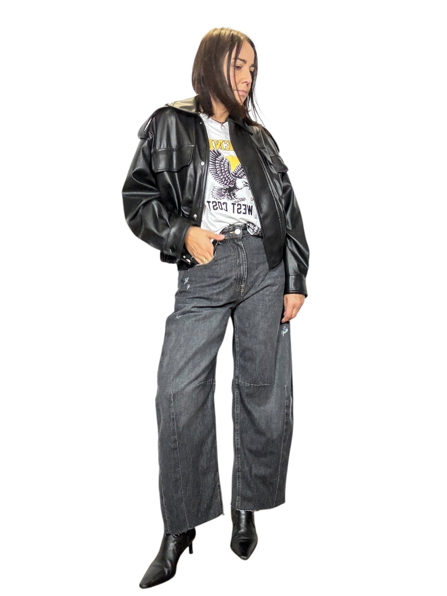 JEANS BARBARA NERO + ROTTURE HAVEONE