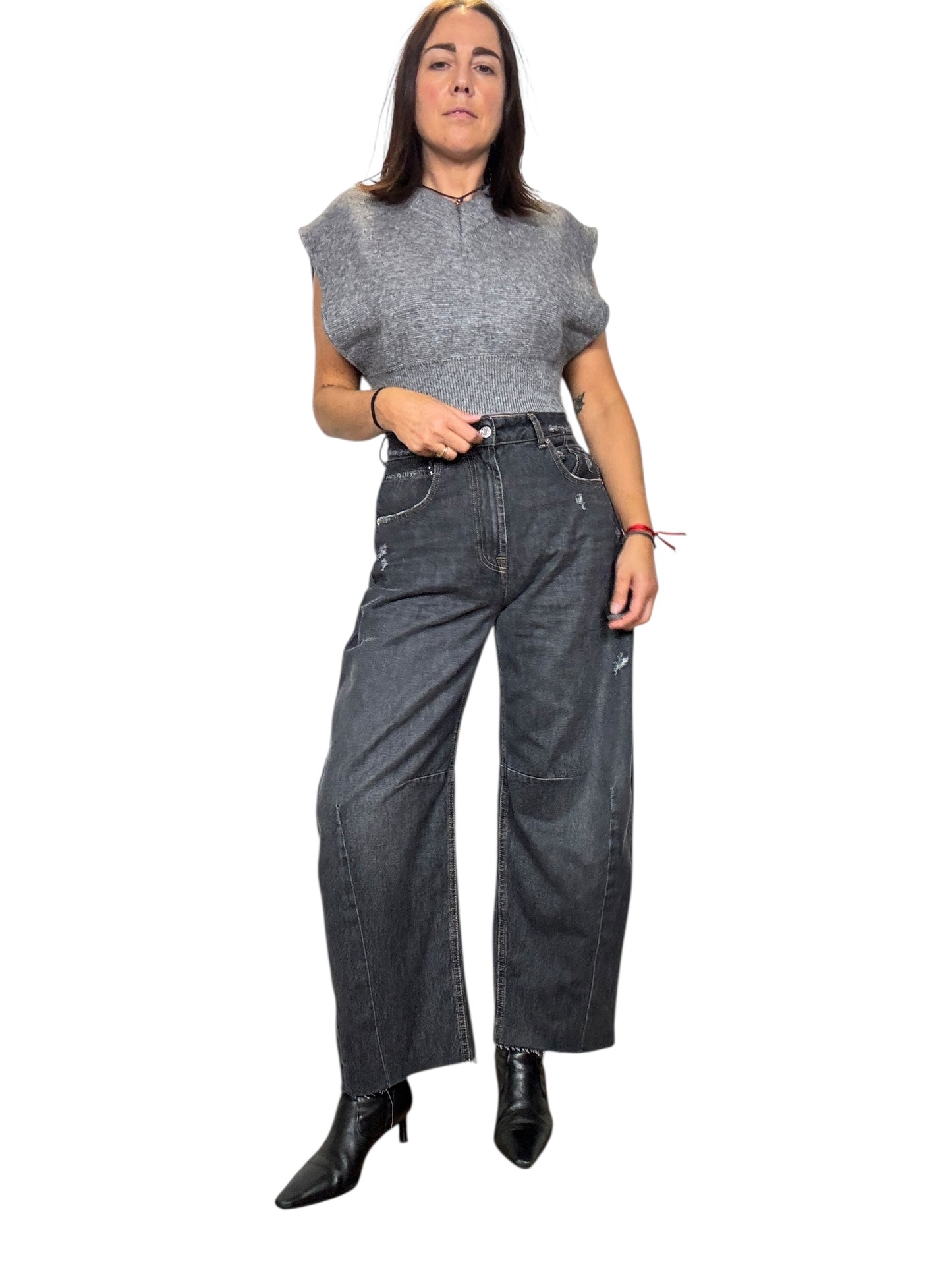 JEANS BARBARA NERO + ROTTURE HAVEONE
