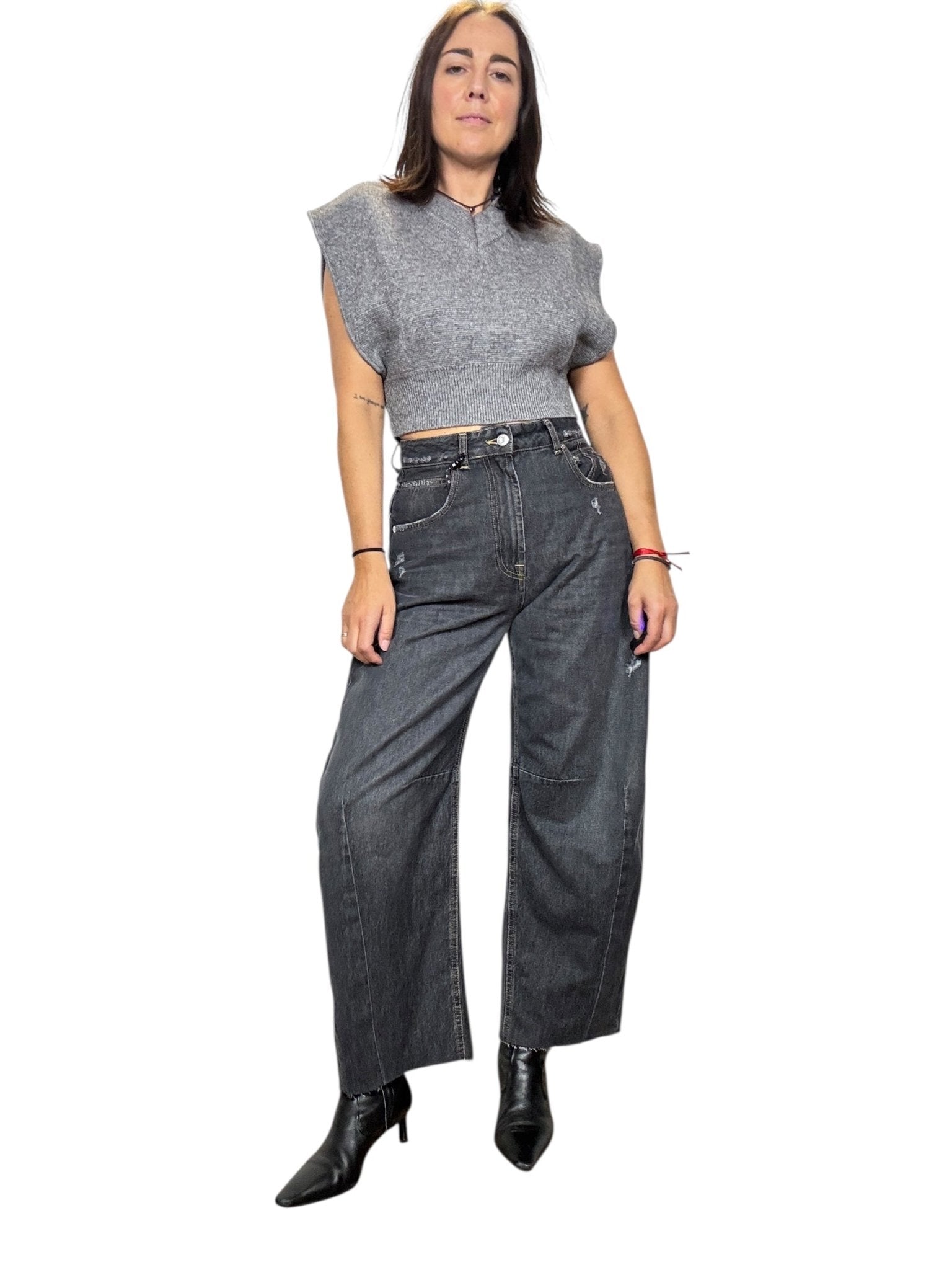 GILET CROPPED VICOLO - XE BLU ABBIGLIAMENTO