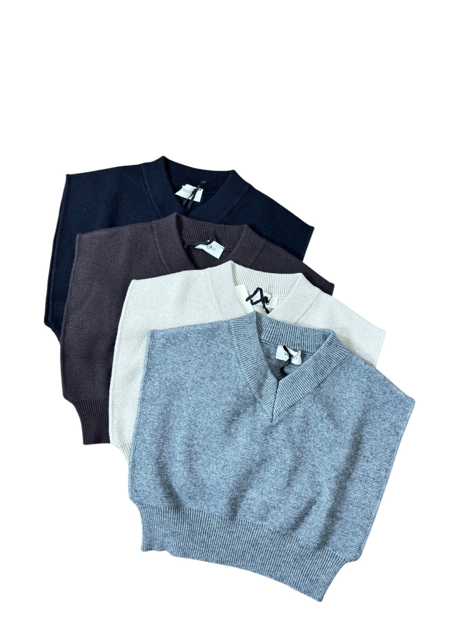 GILET CROPPED VICOLO - XE BLU ABBIGLIAMENTO