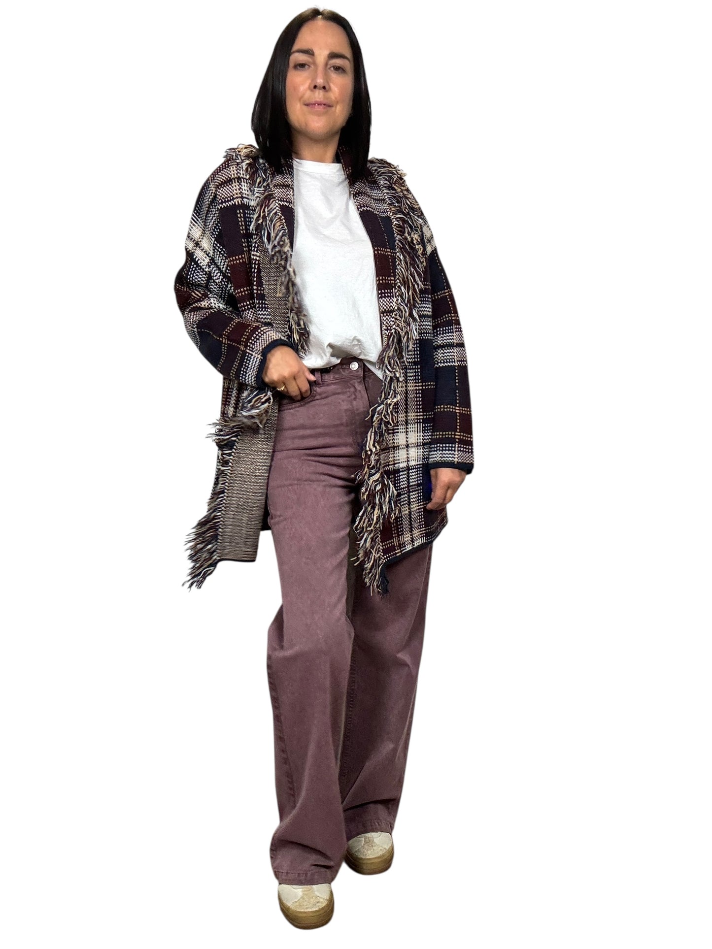 CARDIGAN ALANUI BLU-BORDEAUX VICOLO