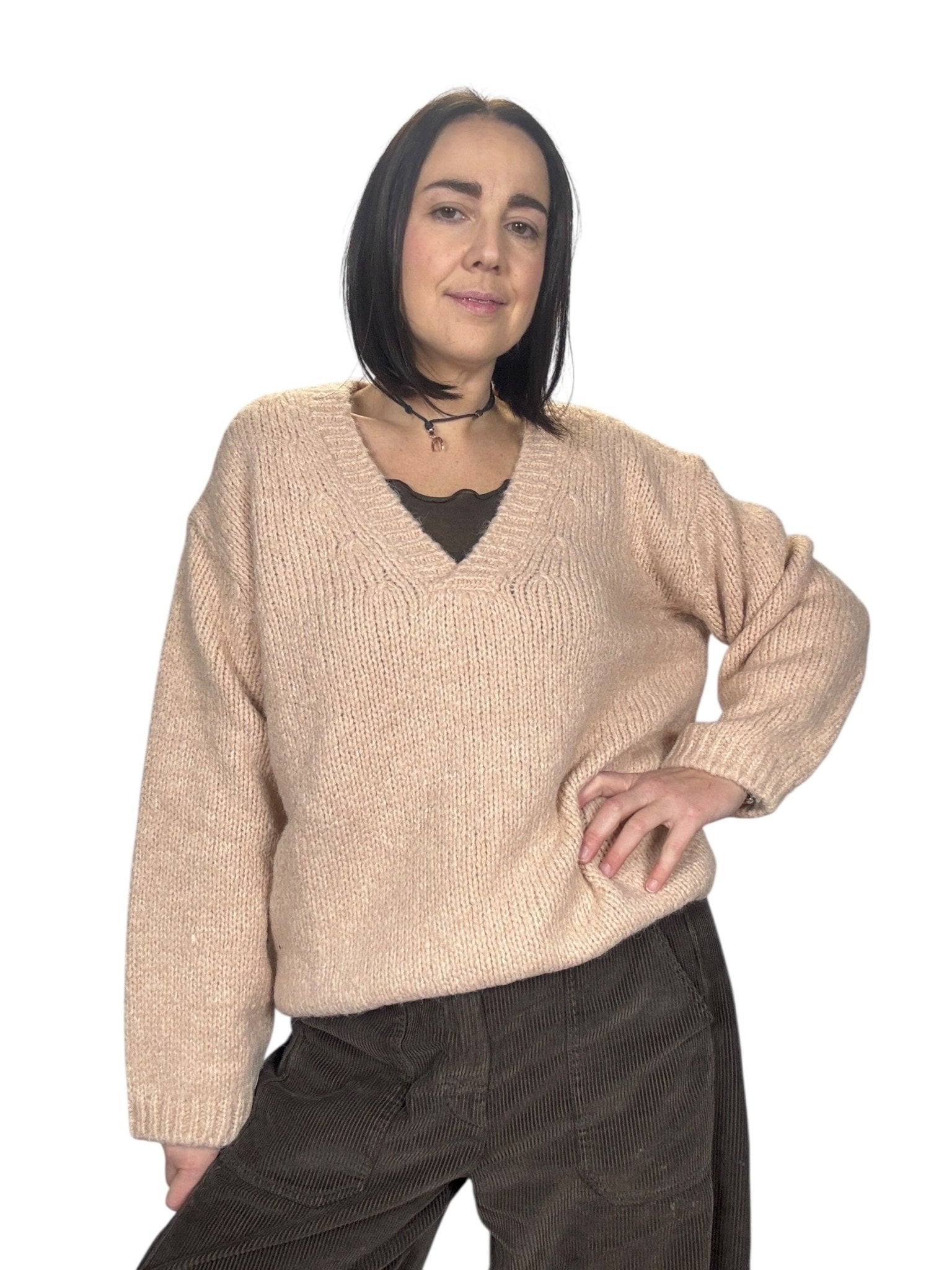 MAGLIA SCOLLO A V VICOLO - XE BLU ABBIGLIAMENTO