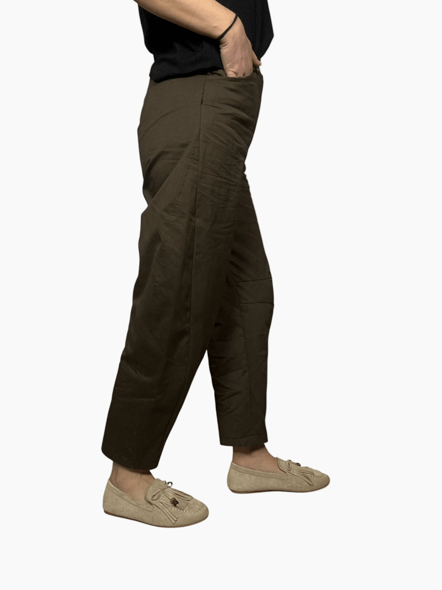 PANTALONE CARROT IN COTONE VICOLO - XE BLU ABBIGLIAMENTO