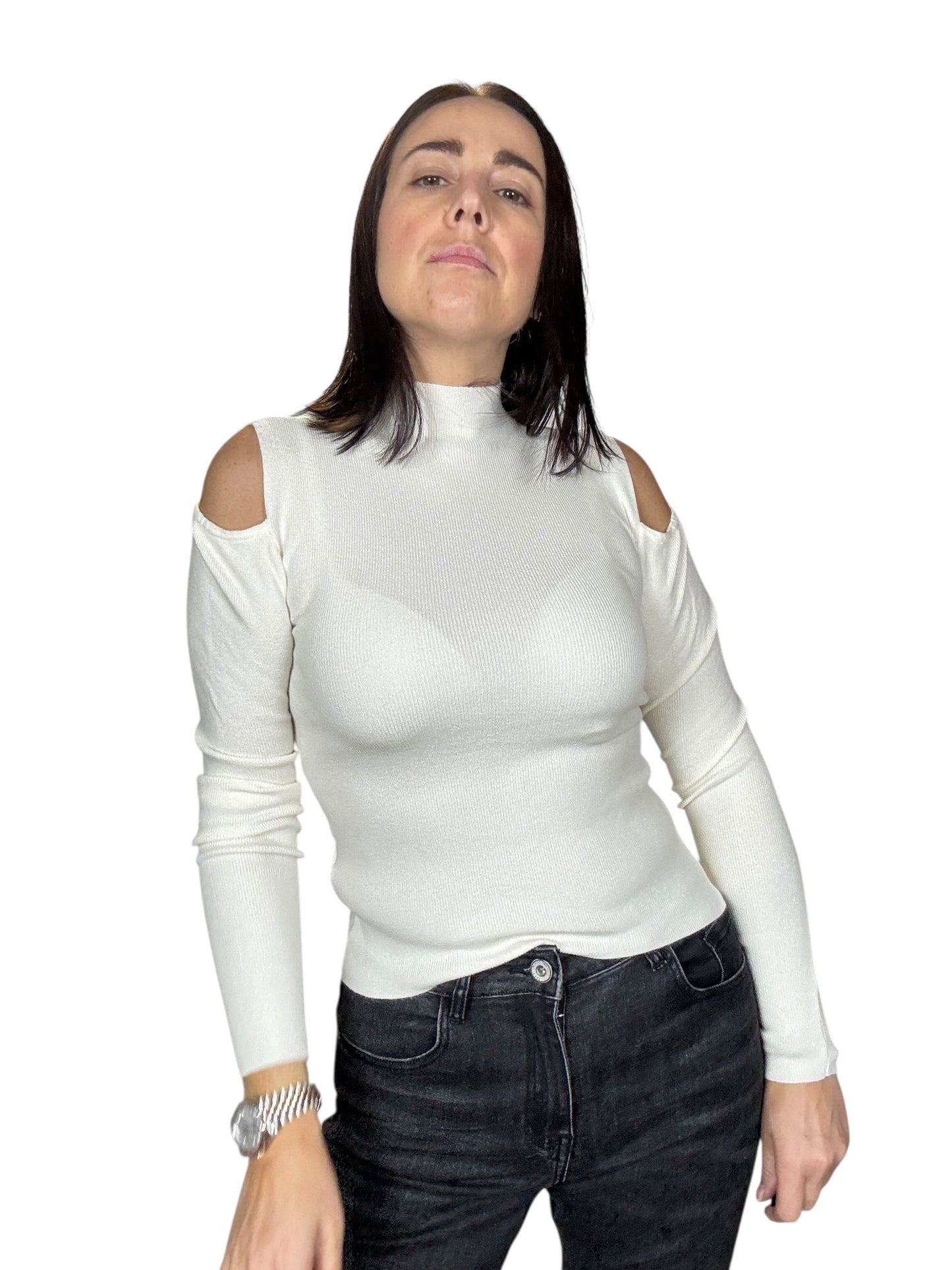 MAGLIA CUT OUT SPALLE SUSY MIX