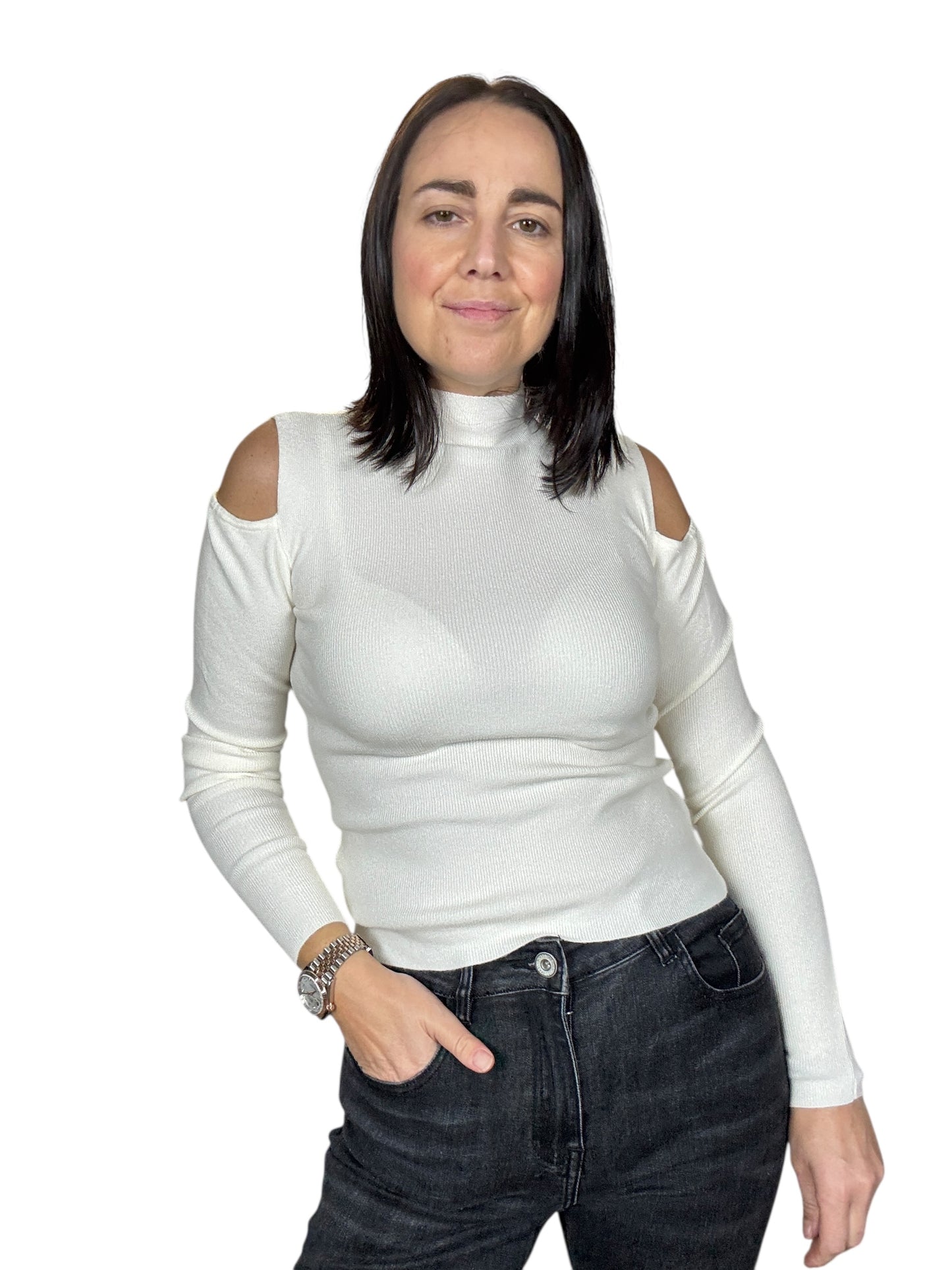 MAGLIA CUT OUT SPALLE SUSY MIX