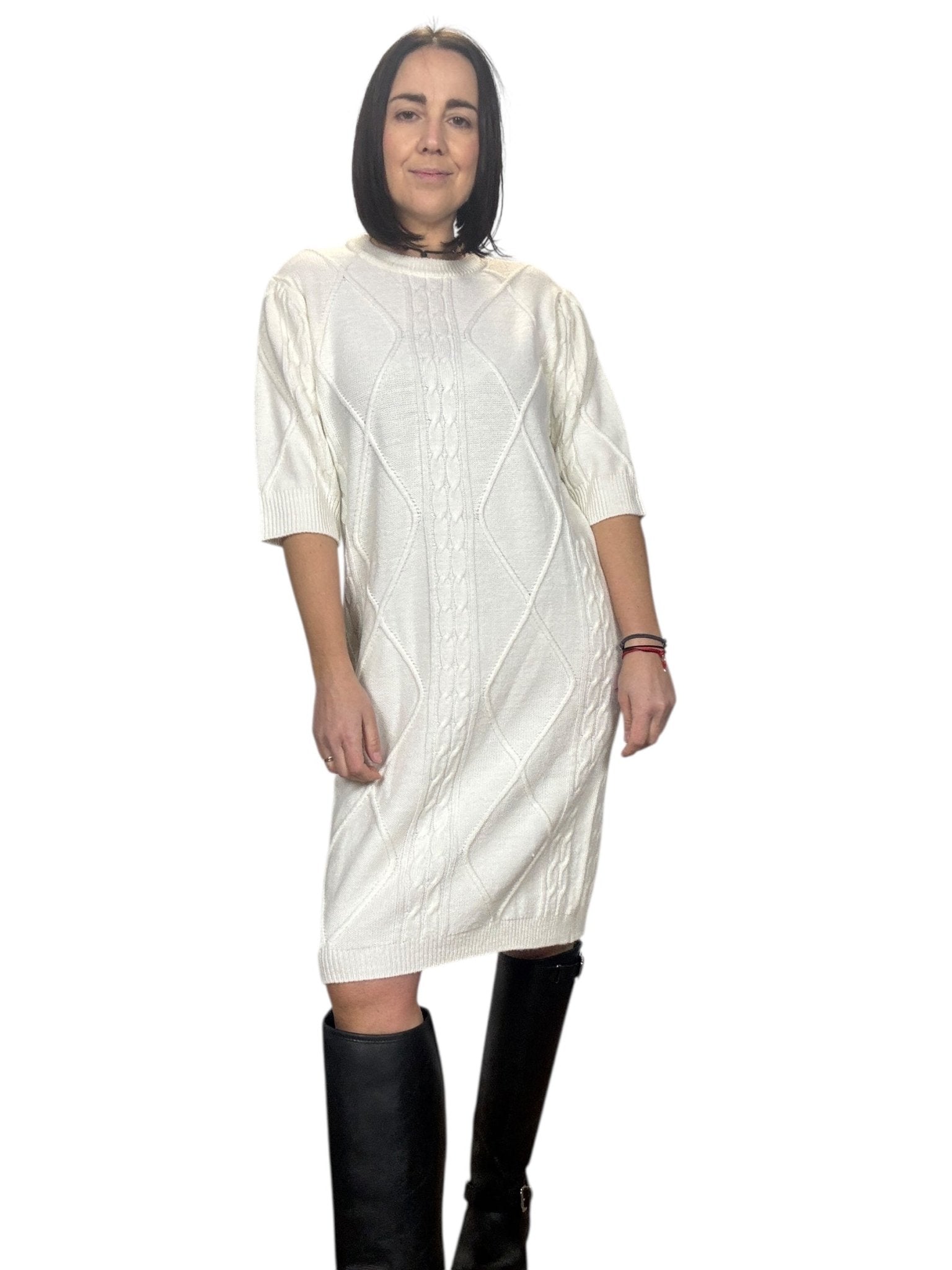 ABITO LOSANGHE CON MANICOTTI VICOLO - XE BLU ABBIGLIAMENTO