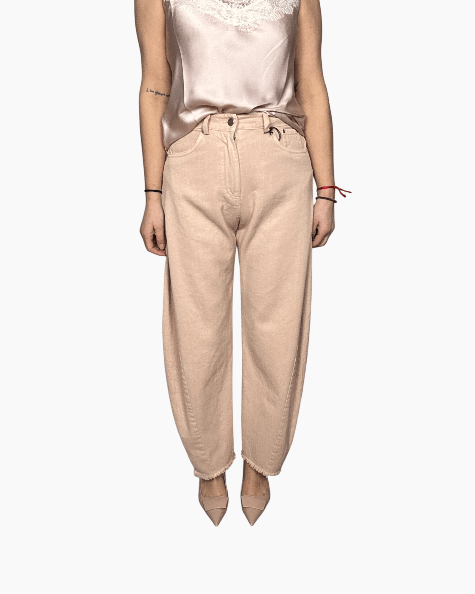 JEANS COLORATO CARROT TENSIONE IN - XE BLU ABBIGLIAMENTO