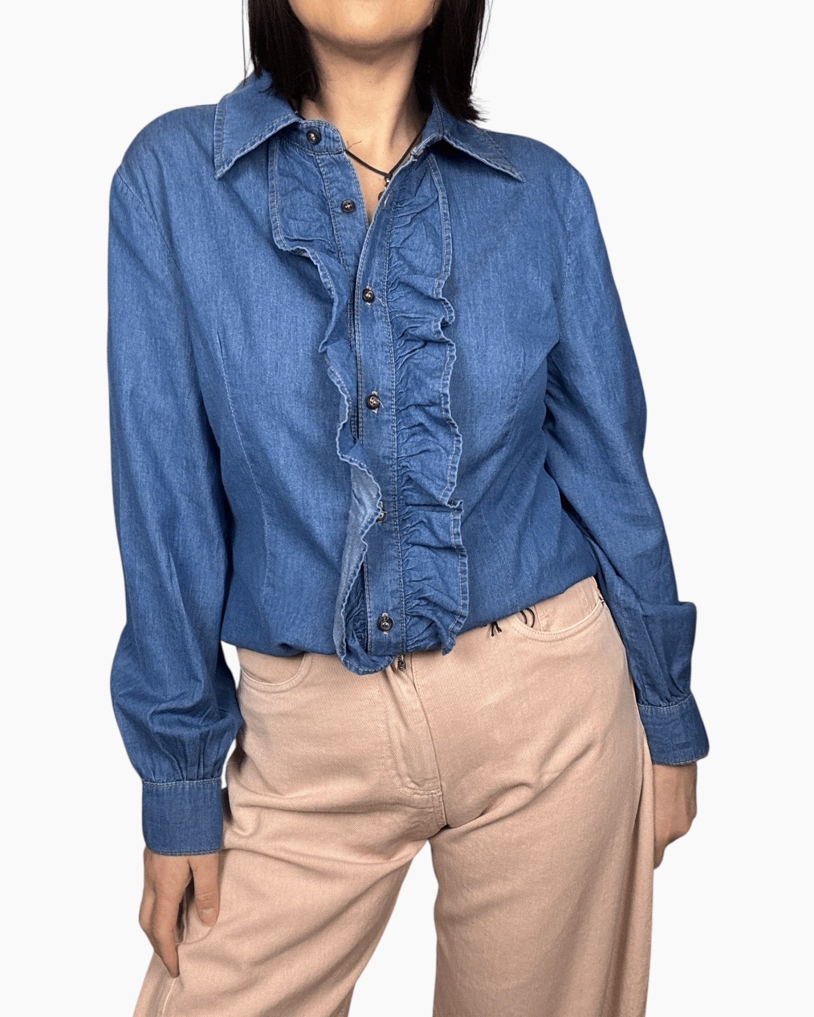 CAMICIA IN CHAMBRAY SUSY MIX - XE BLU ABBIGLIAMENTO