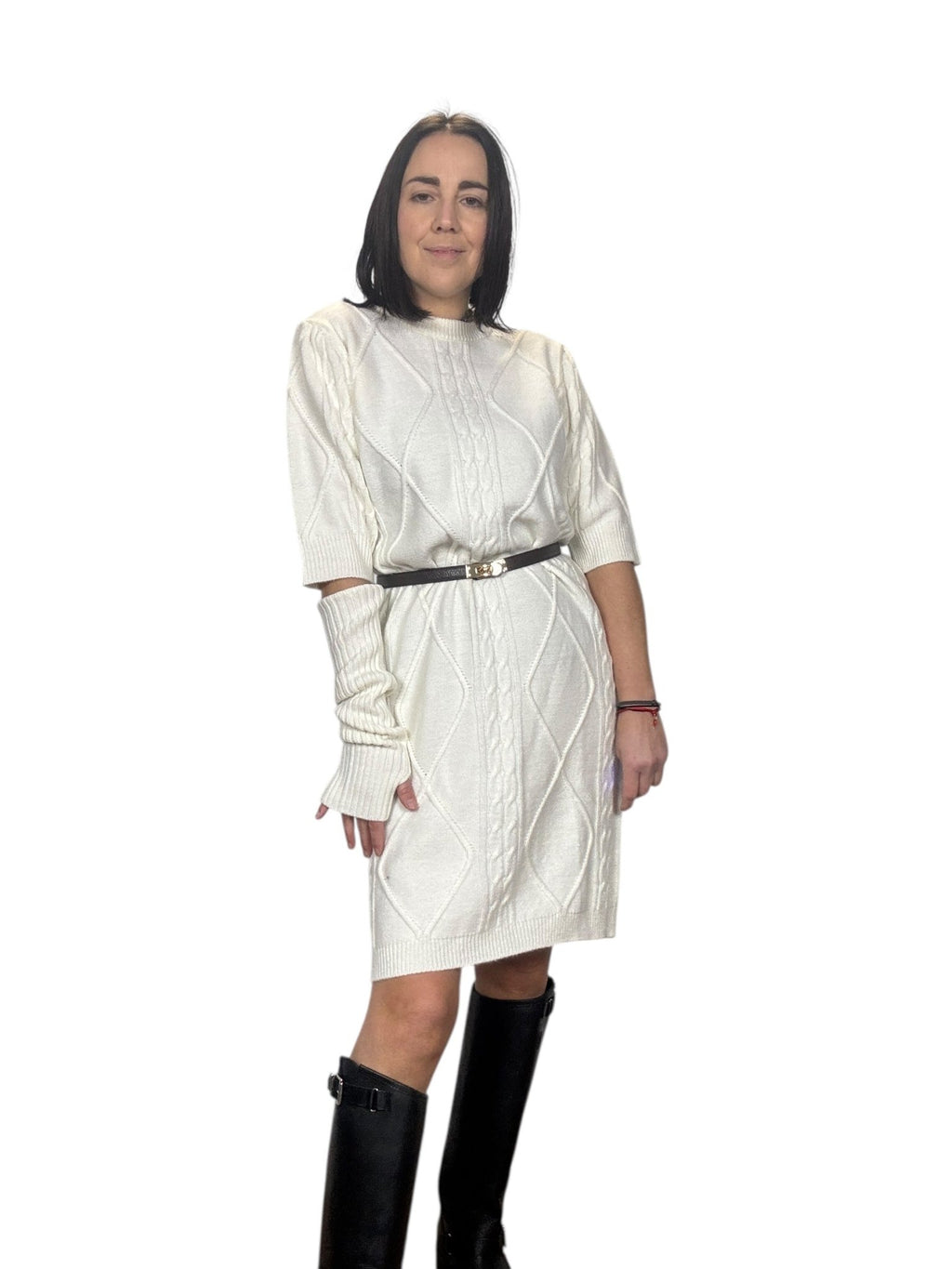 ABITO LOSANGHE CON MANICOTTI VICOLO - XE BLU ABBIGLIAMENTO