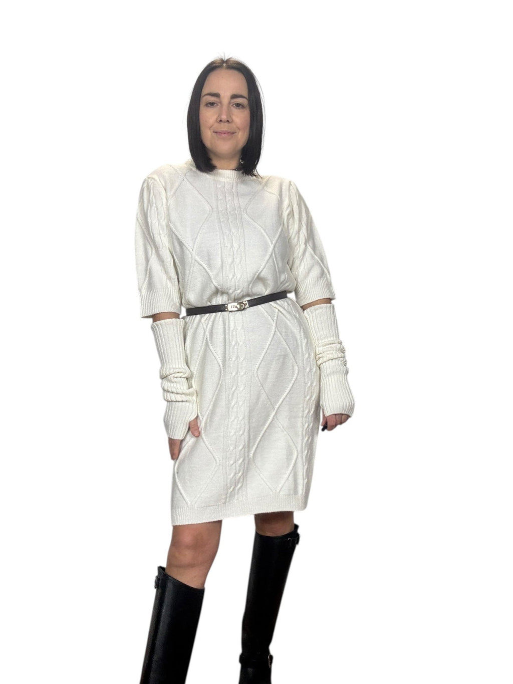 ABITO LOSANGHE CON MANICOTTI VICOLO - XE BLU ABBIGLIAMENTO