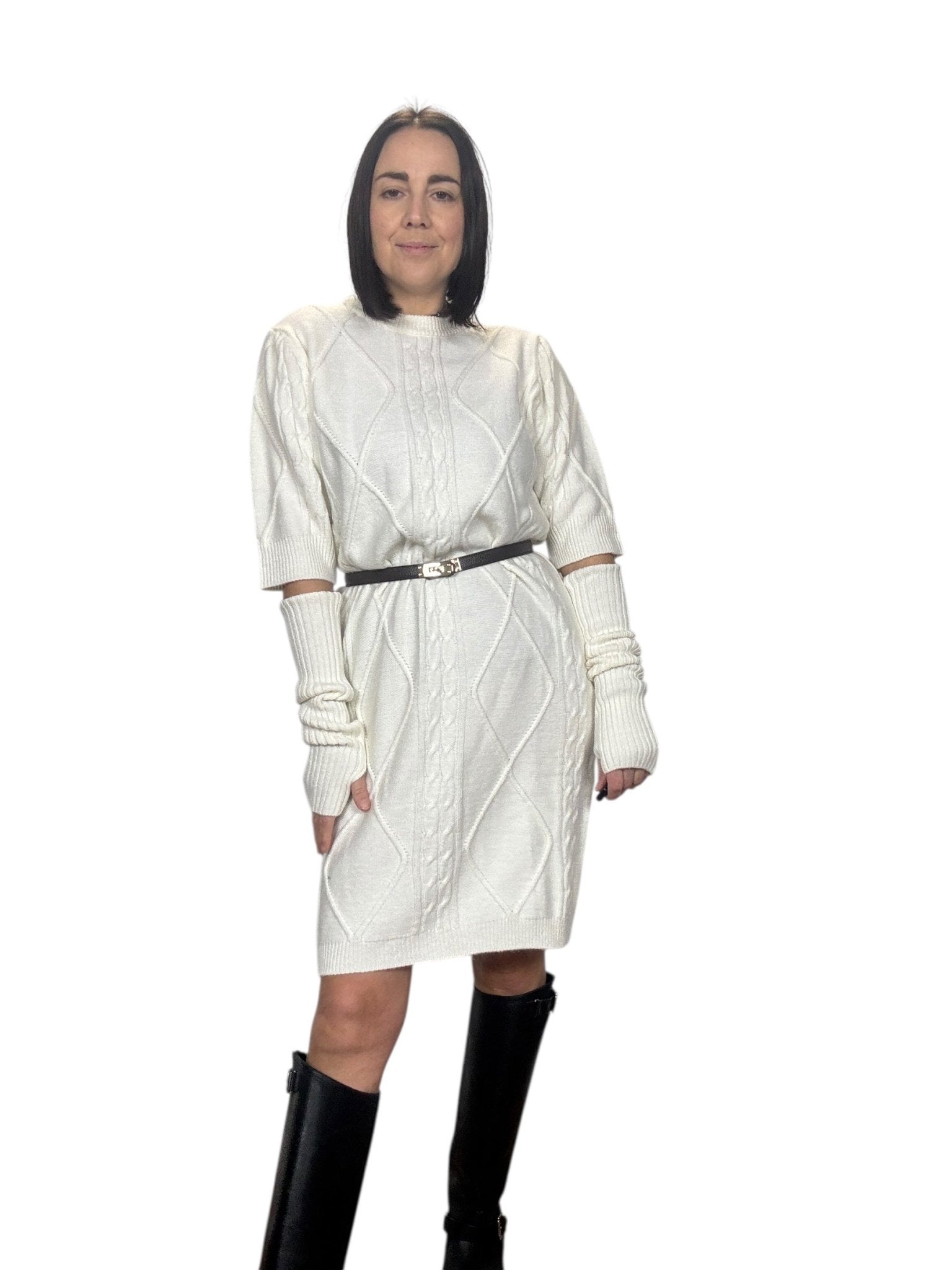 ABITO LOSANGHE CON MANICOTTI VICOLO - XE BLU ABBIGLIAMENTO