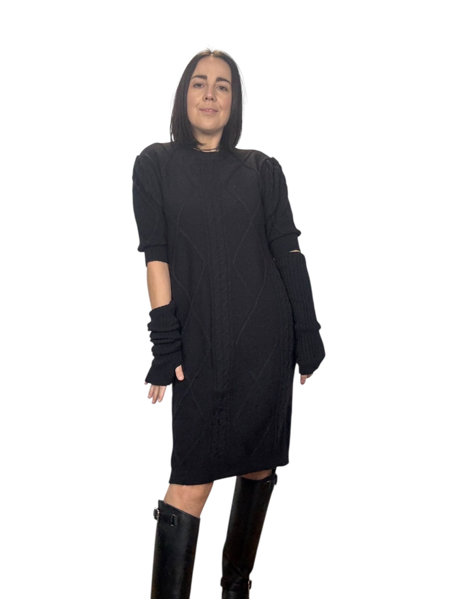 ABITO LOSANGHE CON MANICOTTI VICOLO - XE BLU ABBIGLIAMENTO