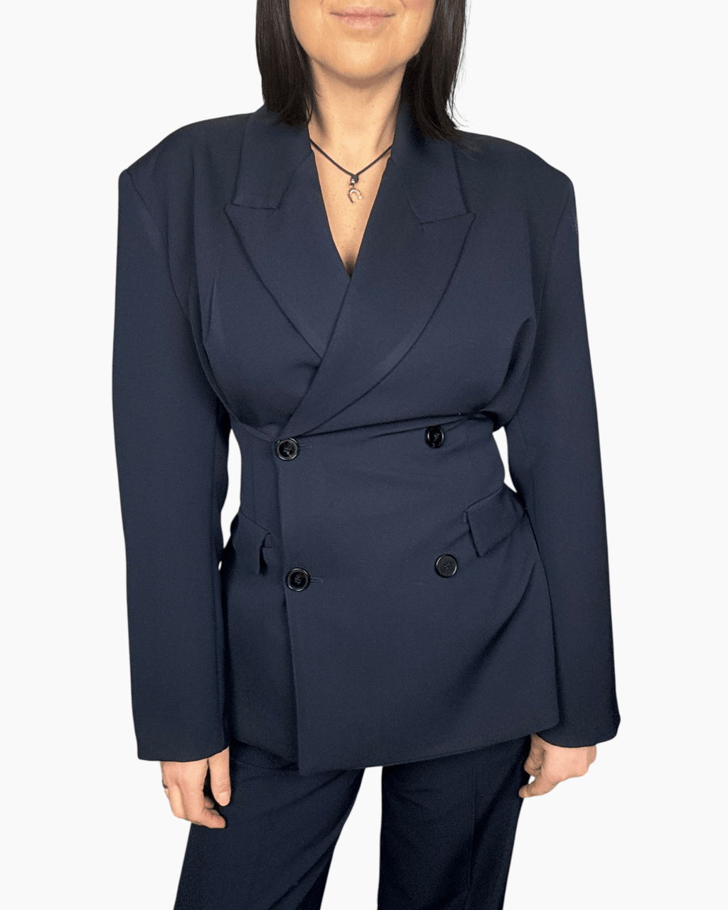 GIACCA CON PINCES VICOLO - XE BLU ABBIGLIAMENTO