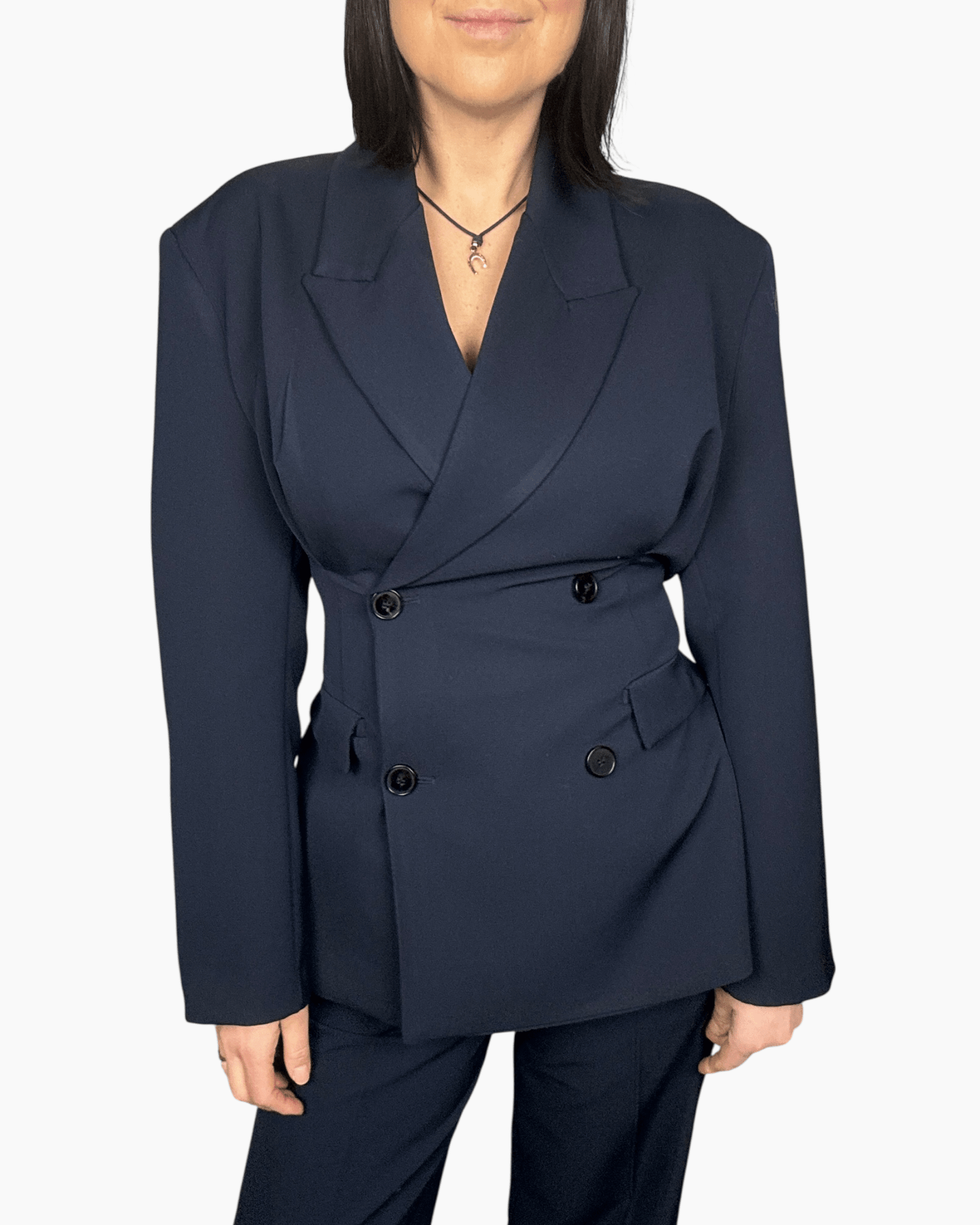 GIACCA CON PINCES VICOLO - XE BLU ABBIGLIAMENTO