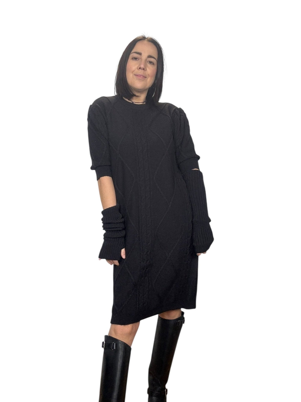 ABITO LOSANGHE CON MANICOTTI VICOLO - XE BLU ABBIGLIAMENTO