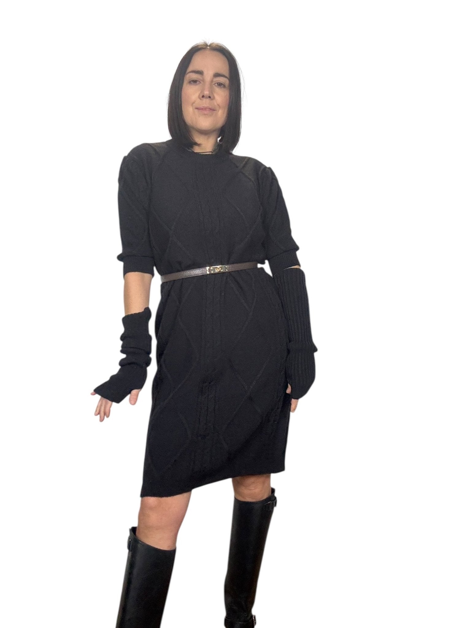 ABITO LOSANGHE CON MANICOTTI VICOLO - XE BLU ABBIGLIAMENTO