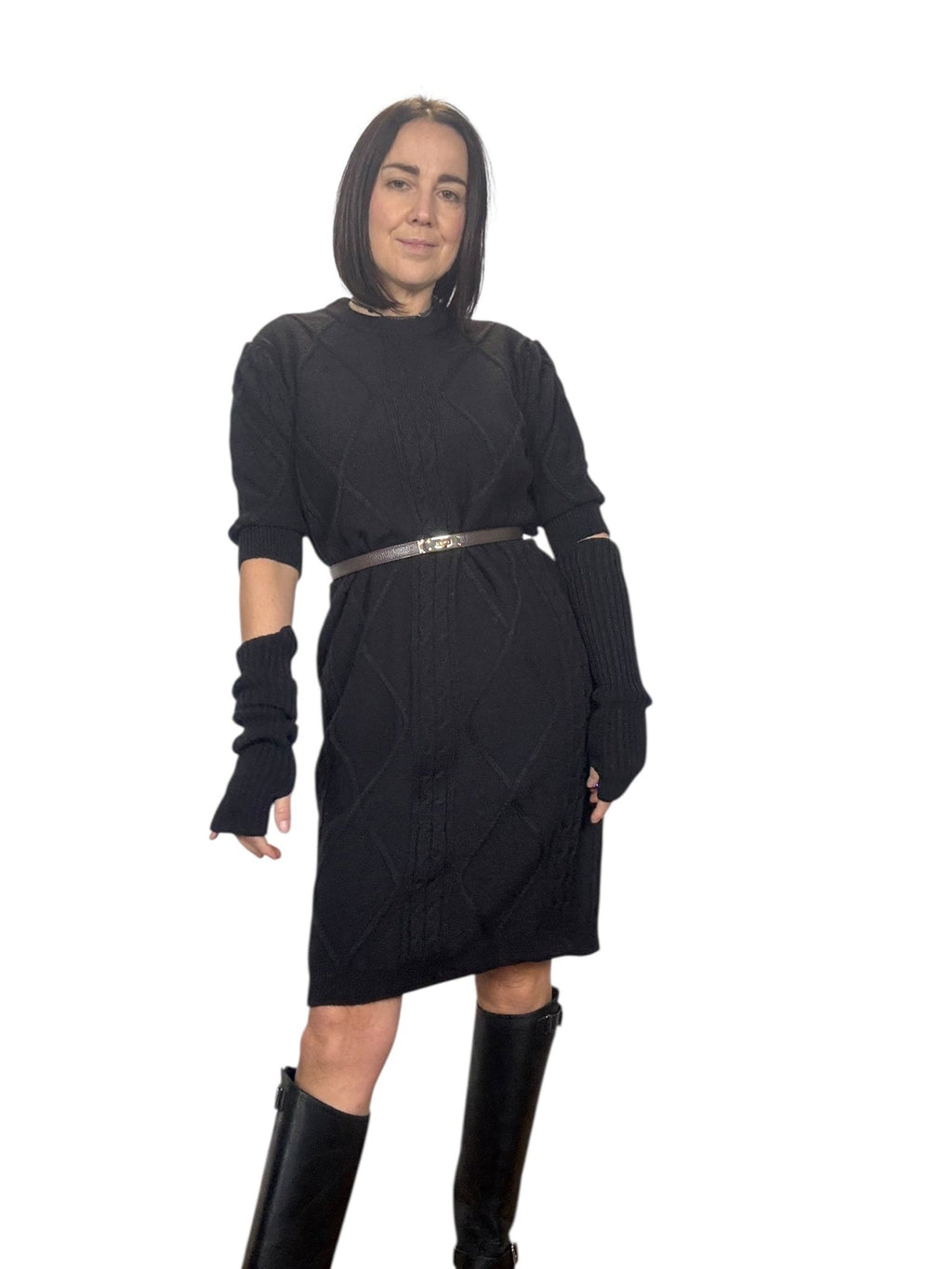 ABITO LOSANGHE CON MANICOTTI VICOLO - XE BLU ABBIGLIAMENTO