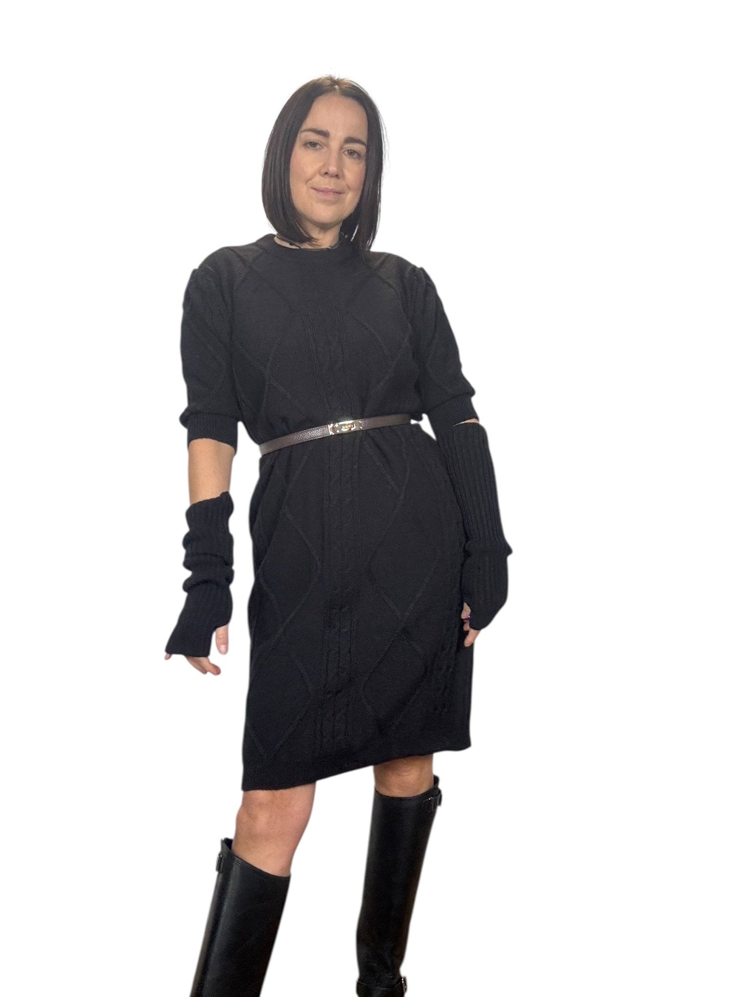 ABITO LOSANGHE CON MANICOTTI VICOLO - XE BLU ABBIGLIAMENTO