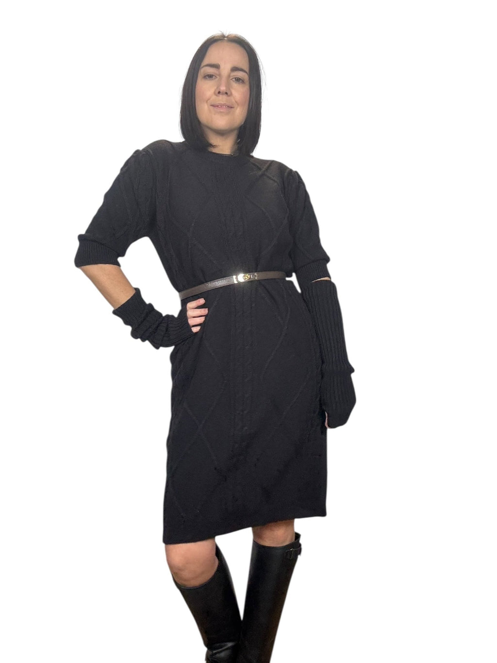 ABITO LOSANGHE CON MANICOTTI VICOLO - XE BLU ABBIGLIAMENTO