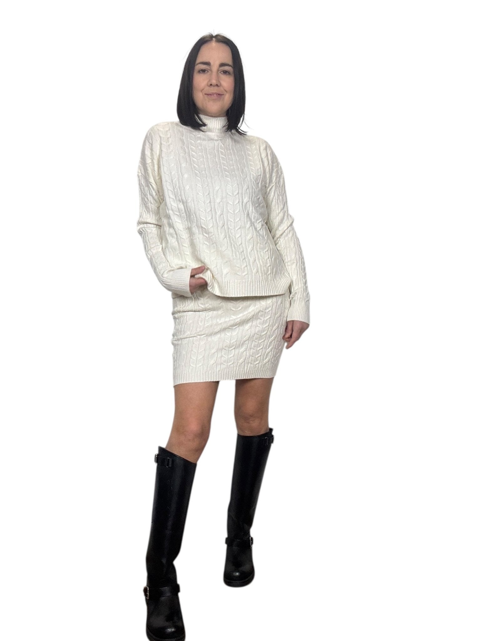 COORDINATO CON MINIGONNA HAVEONE - XE BLU ABBIGLIAMENTO