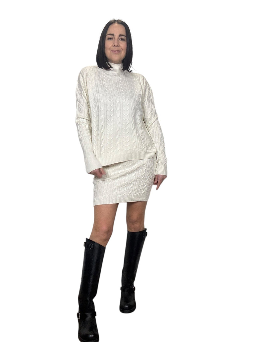 COORDINATO CON MINIGONNA HAVEONE - XE BLU ABBIGLIAMENTO