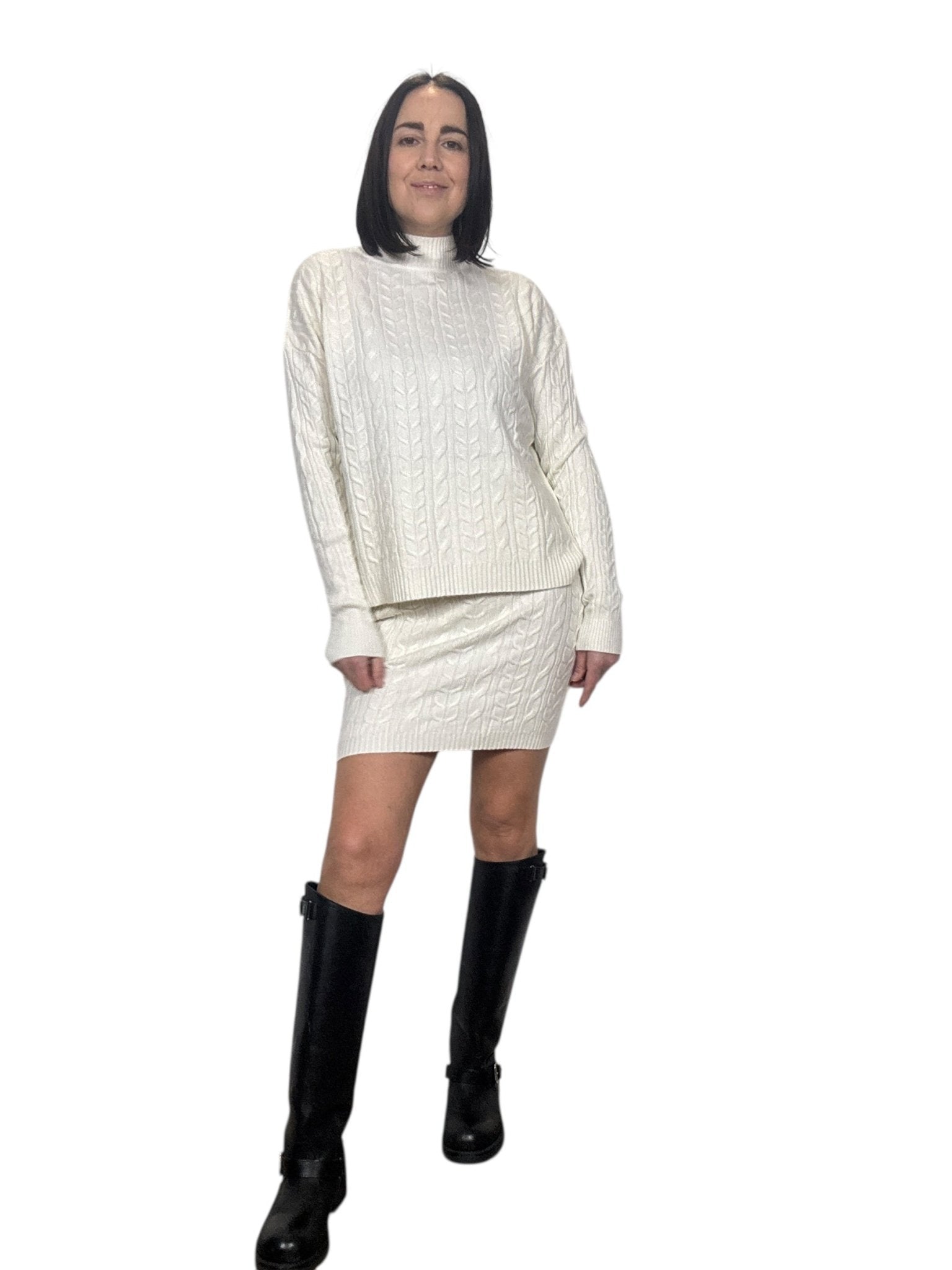 COORDINATO CON MINIGONNA HAVEONE - XE BLU ABBIGLIAMENTO