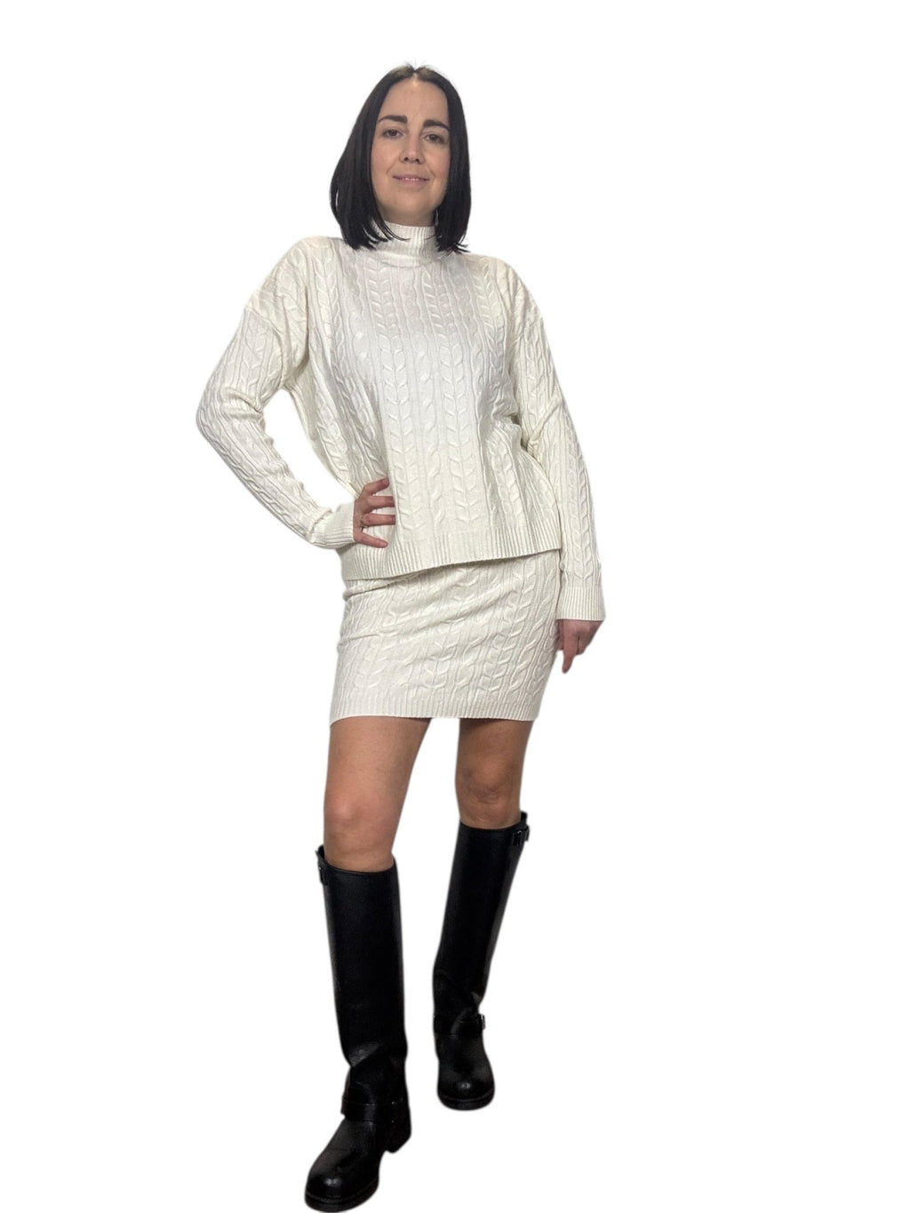 COORDINATO CON MINIGONNA HAVEONE - XE BLU ABBIGLIAMENTO