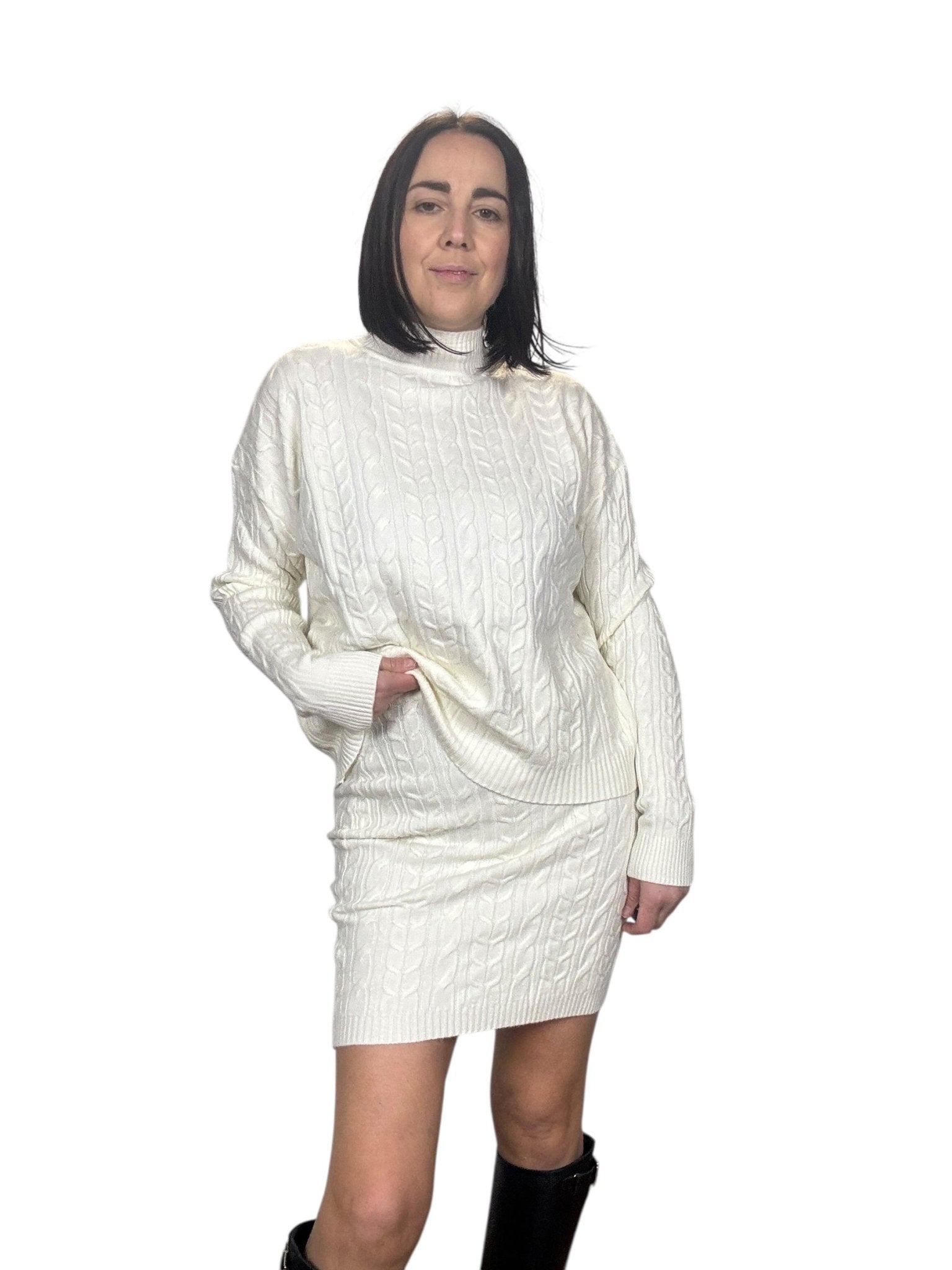 COORDINATO CON MINIGONNA HAVEONE - XE BLU ABBIGLIAMENTO