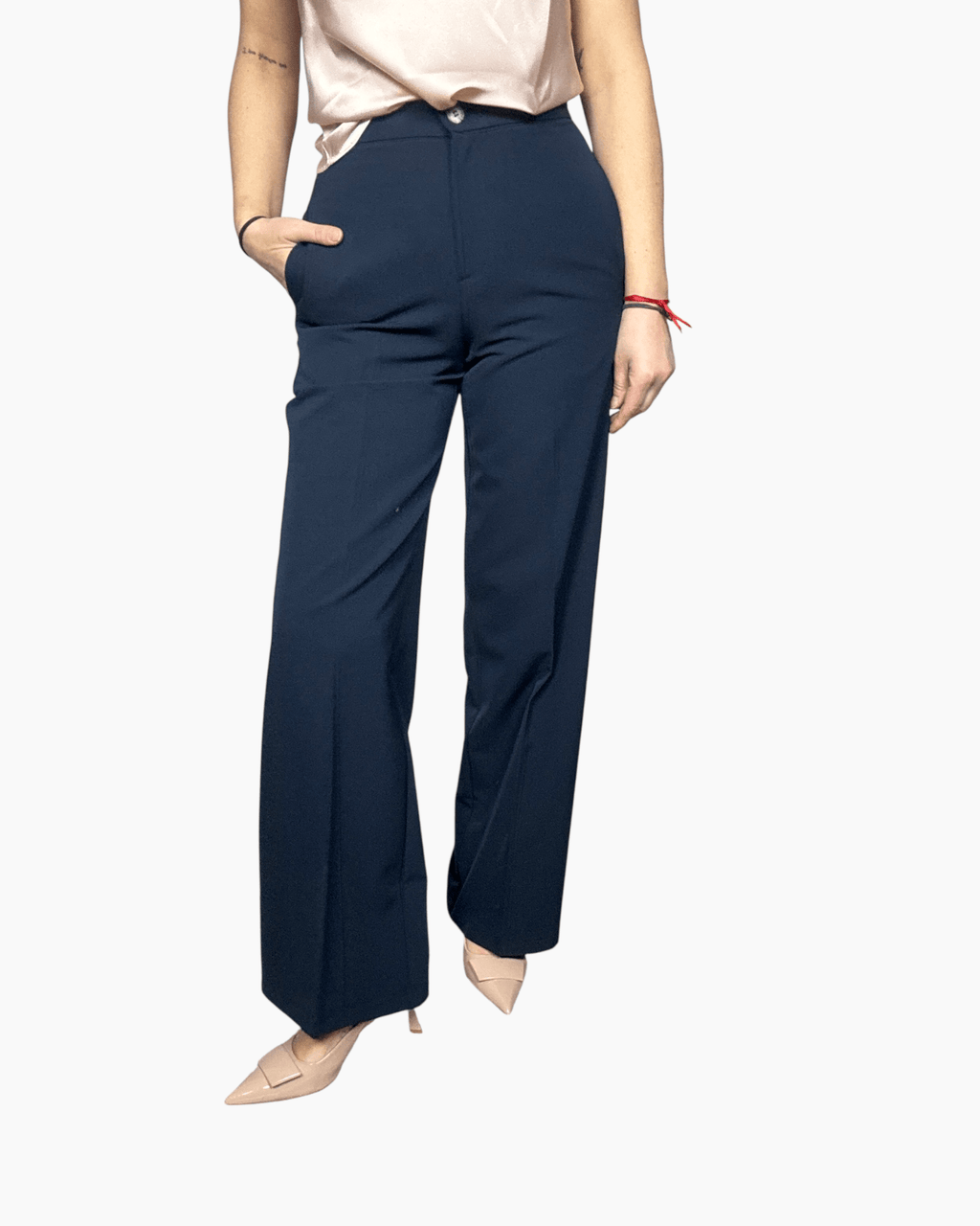 PANTALONE A PALAZZO BASIC VICOLO - XE BLU ABBIGLIAMENTO